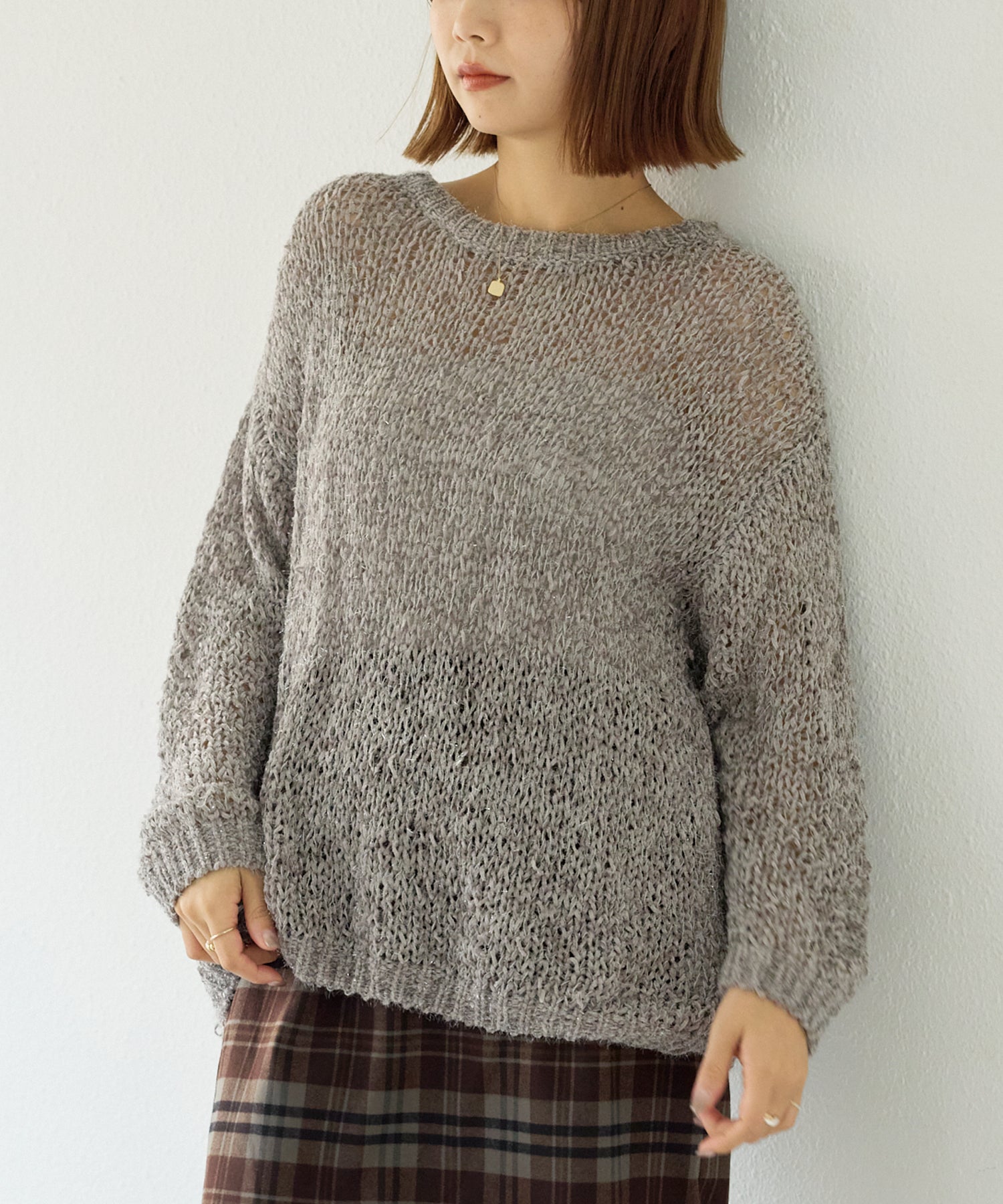 グレー　model:156cm 着用サイズ:F