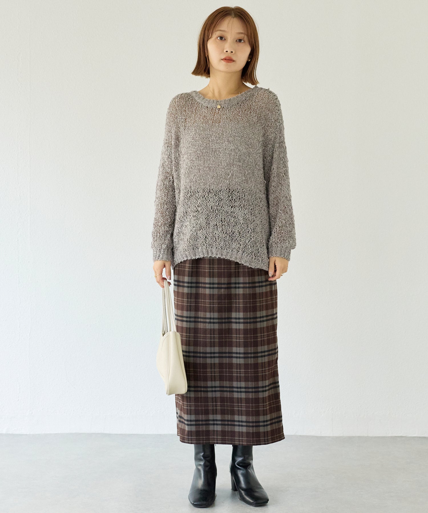 【洗える】ラメモールヤーンプルオーバー