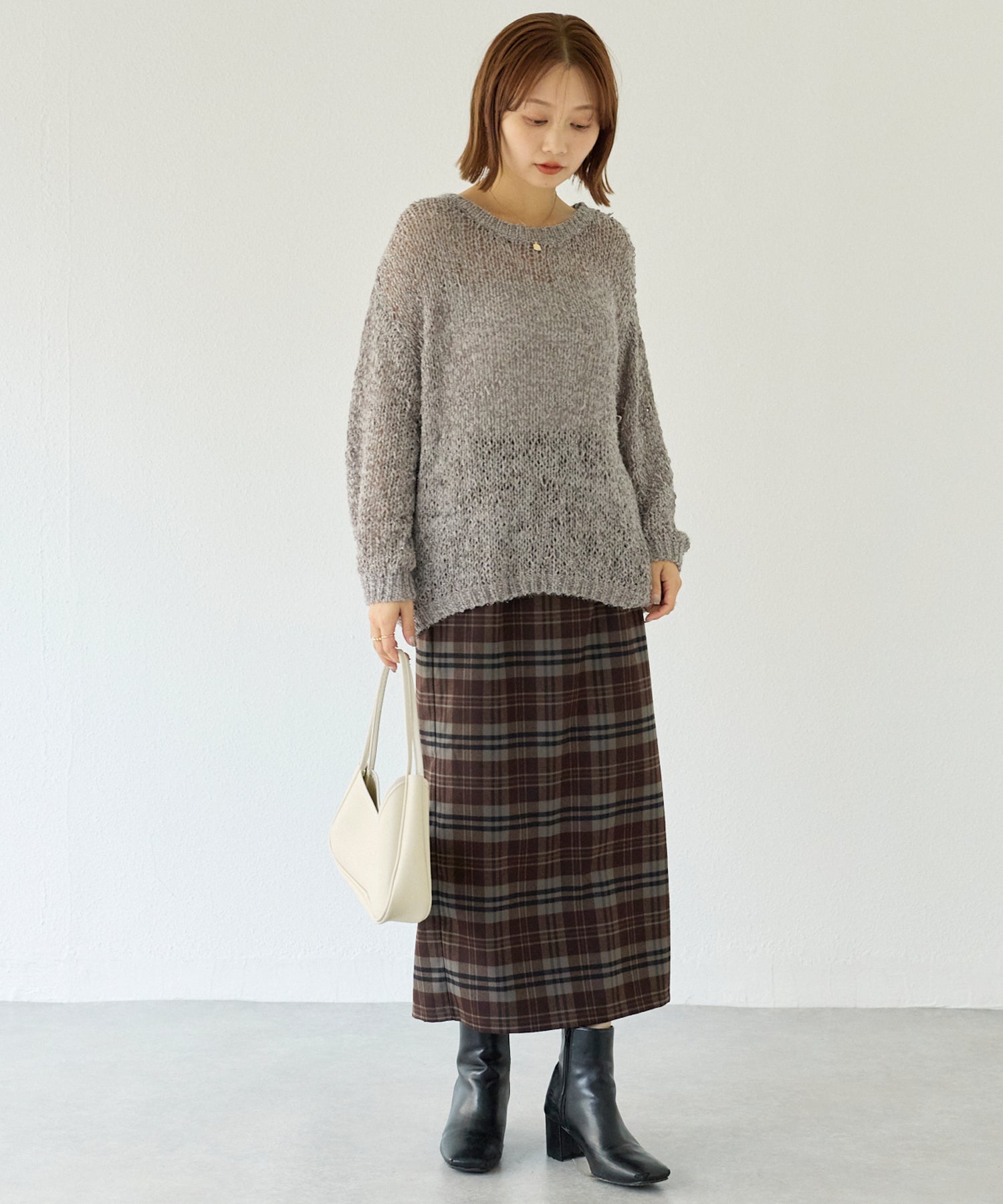 【洗える】ラメモールヤーンプルオーバー