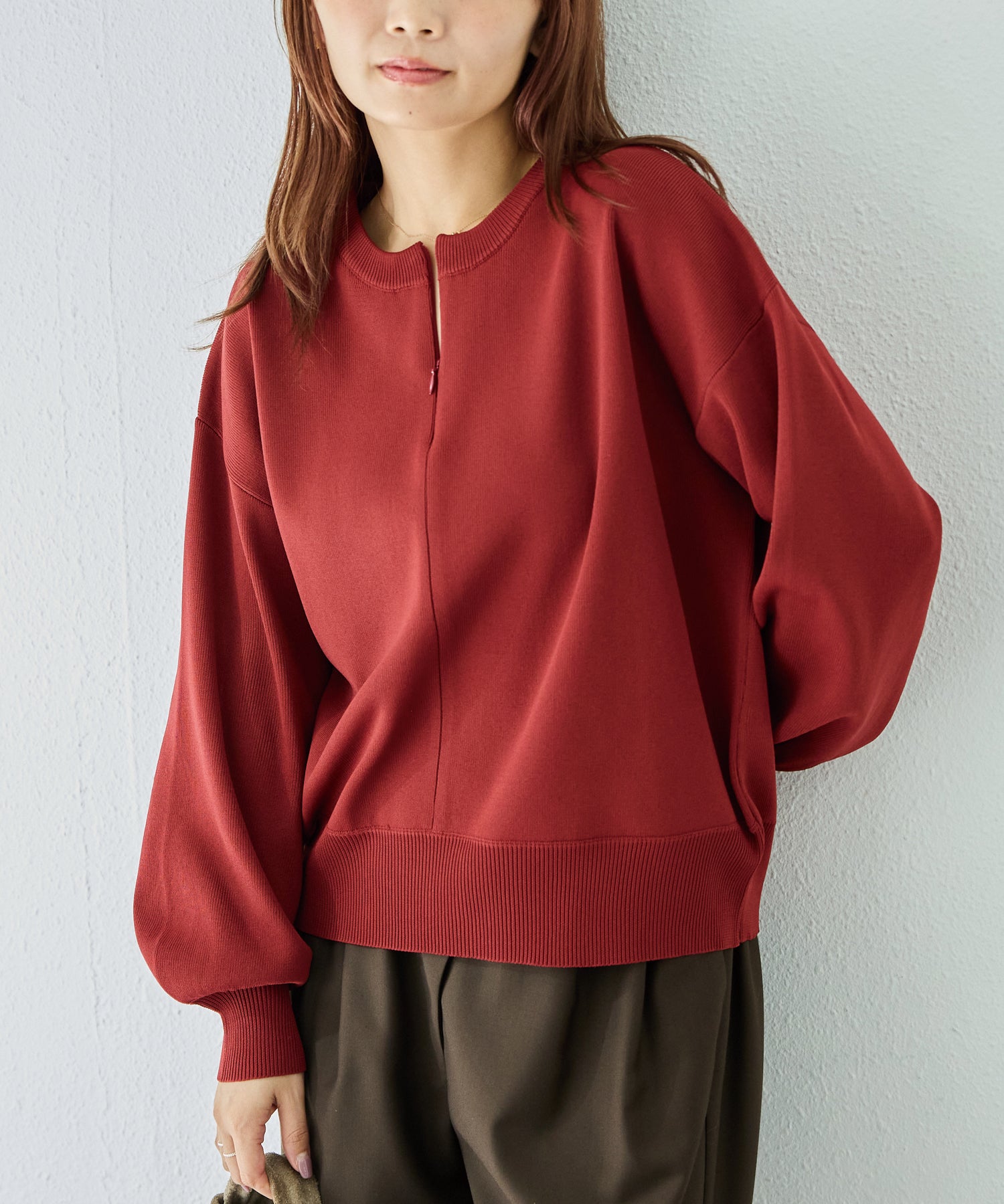 レッド　model:156cm 着用サイズ:F
