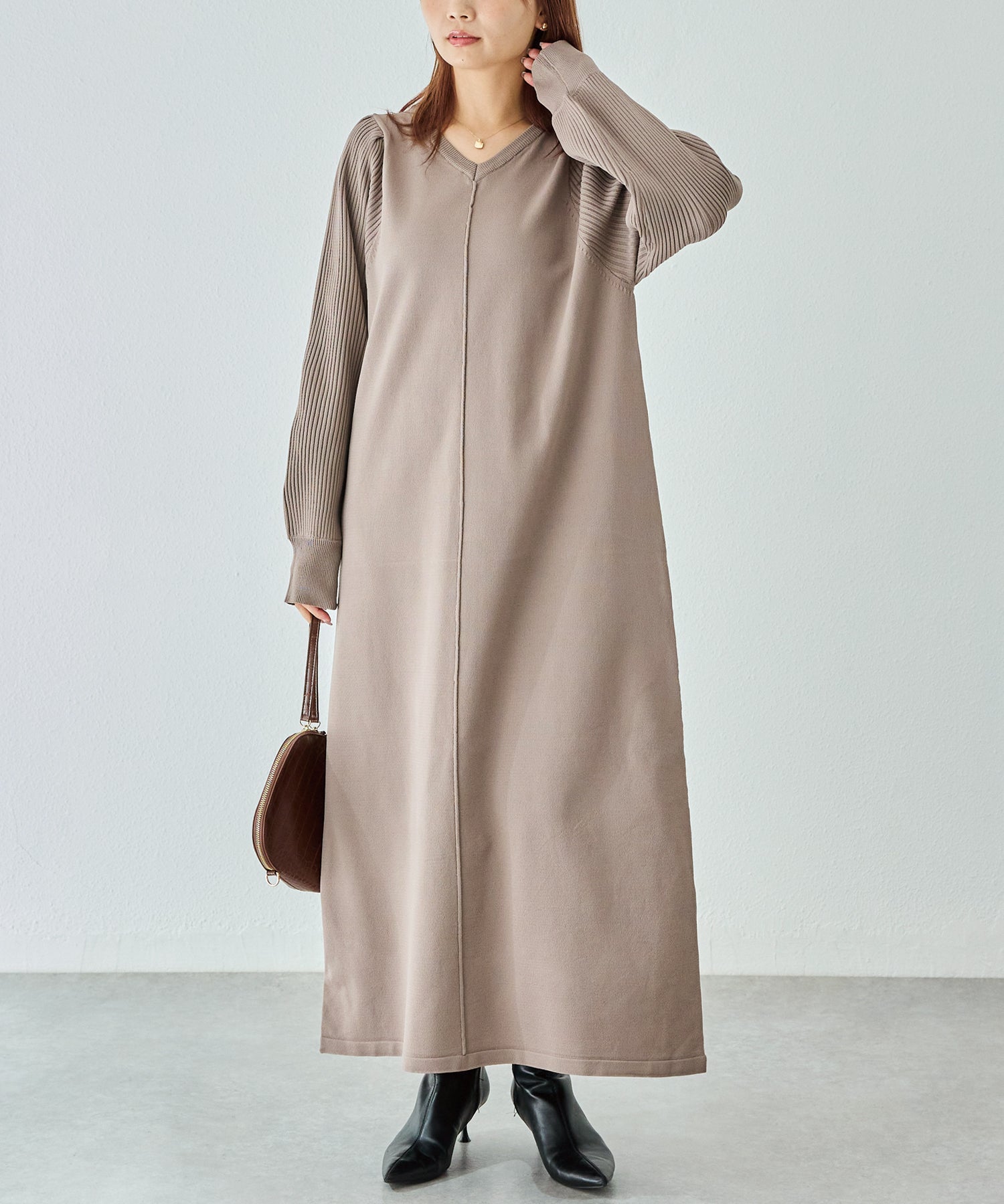 グレージュ　model:156cm 着用サイズ:M