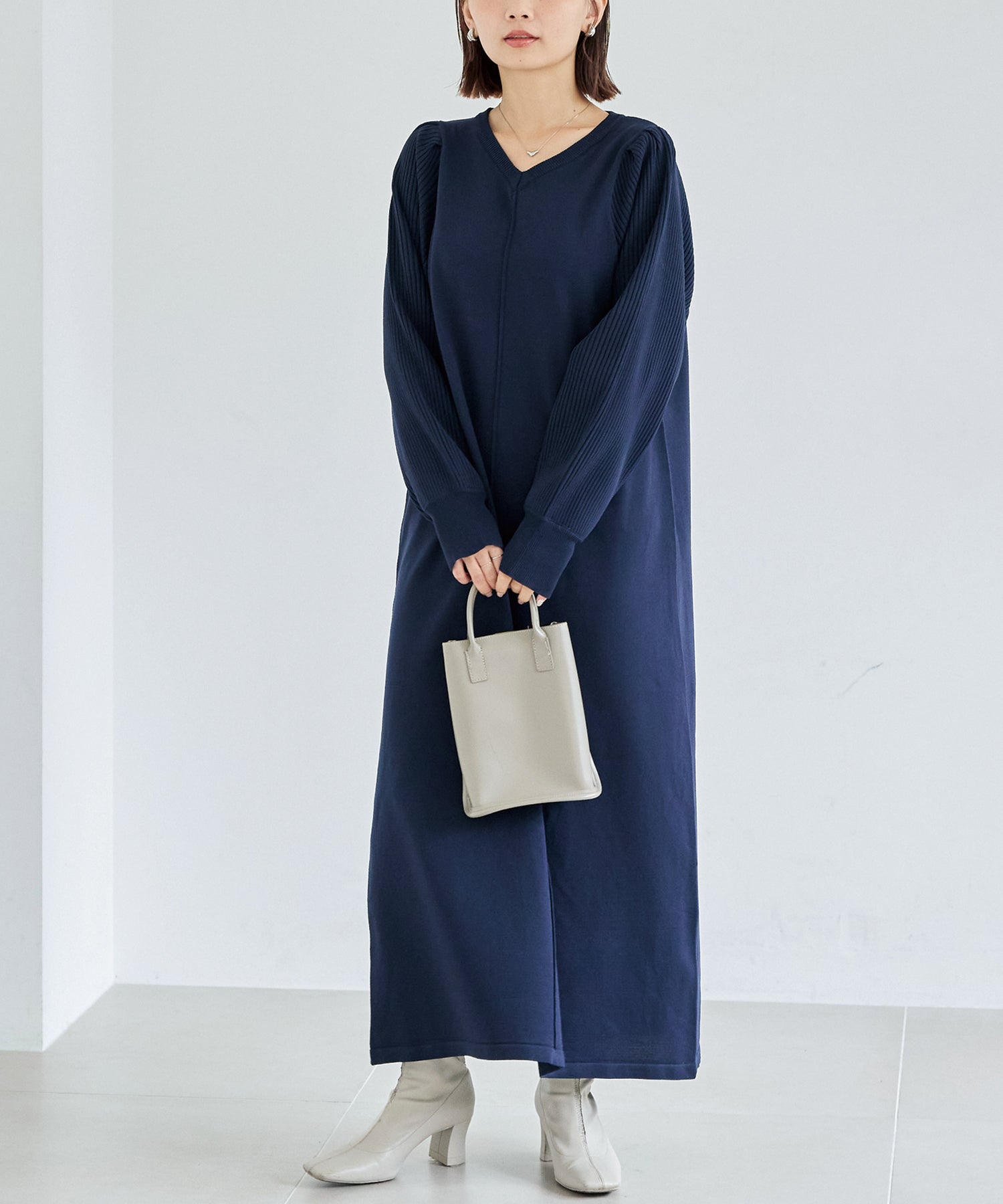 ネイビー　model:156cm 着用サイズ:M