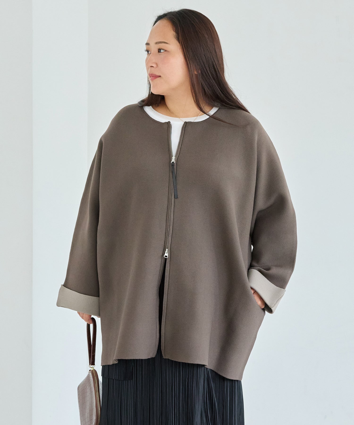 ブラウン　model:161cm 着用サイズ:3L