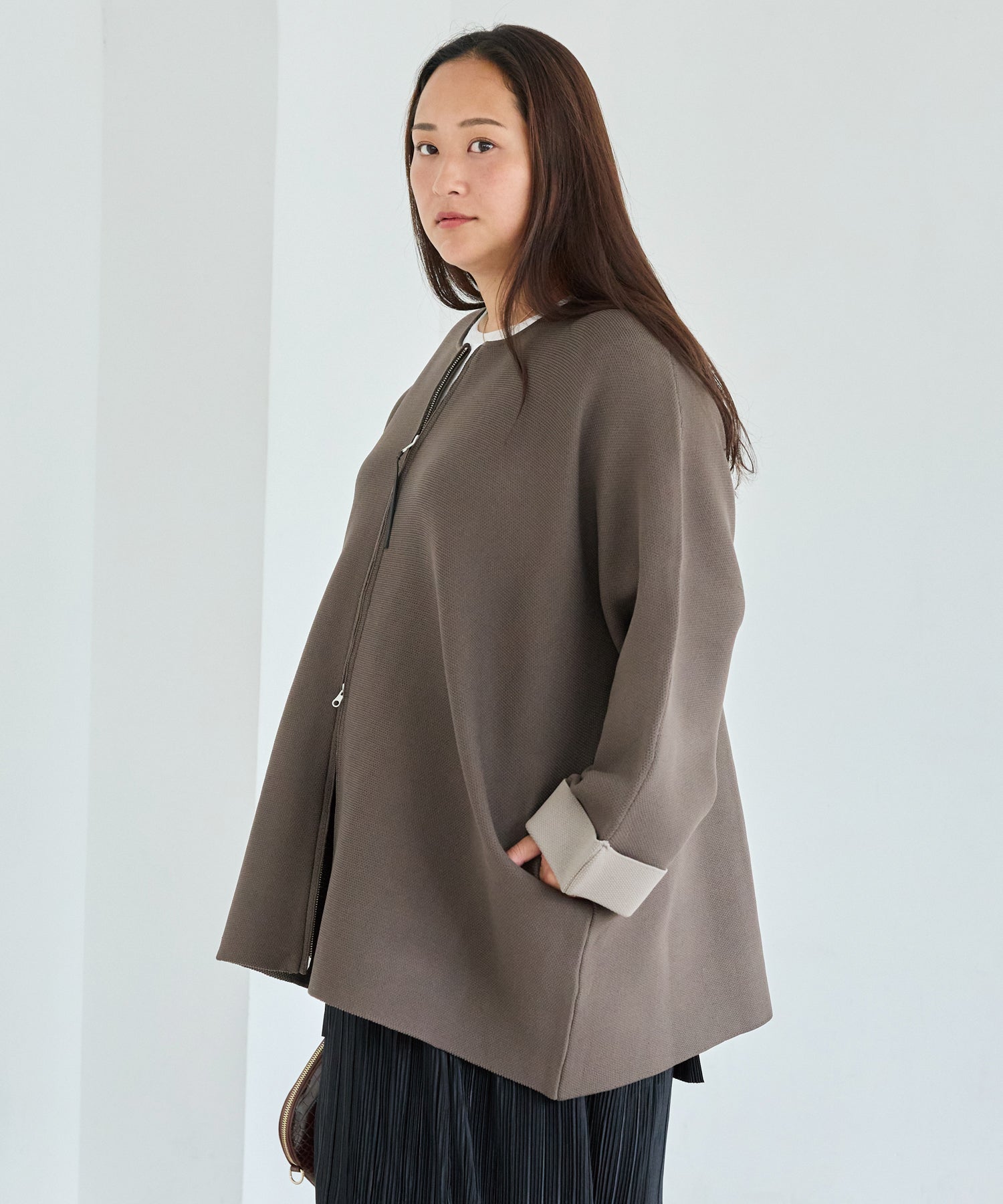 ブラウン　model:161cm 着用サイズ:3L