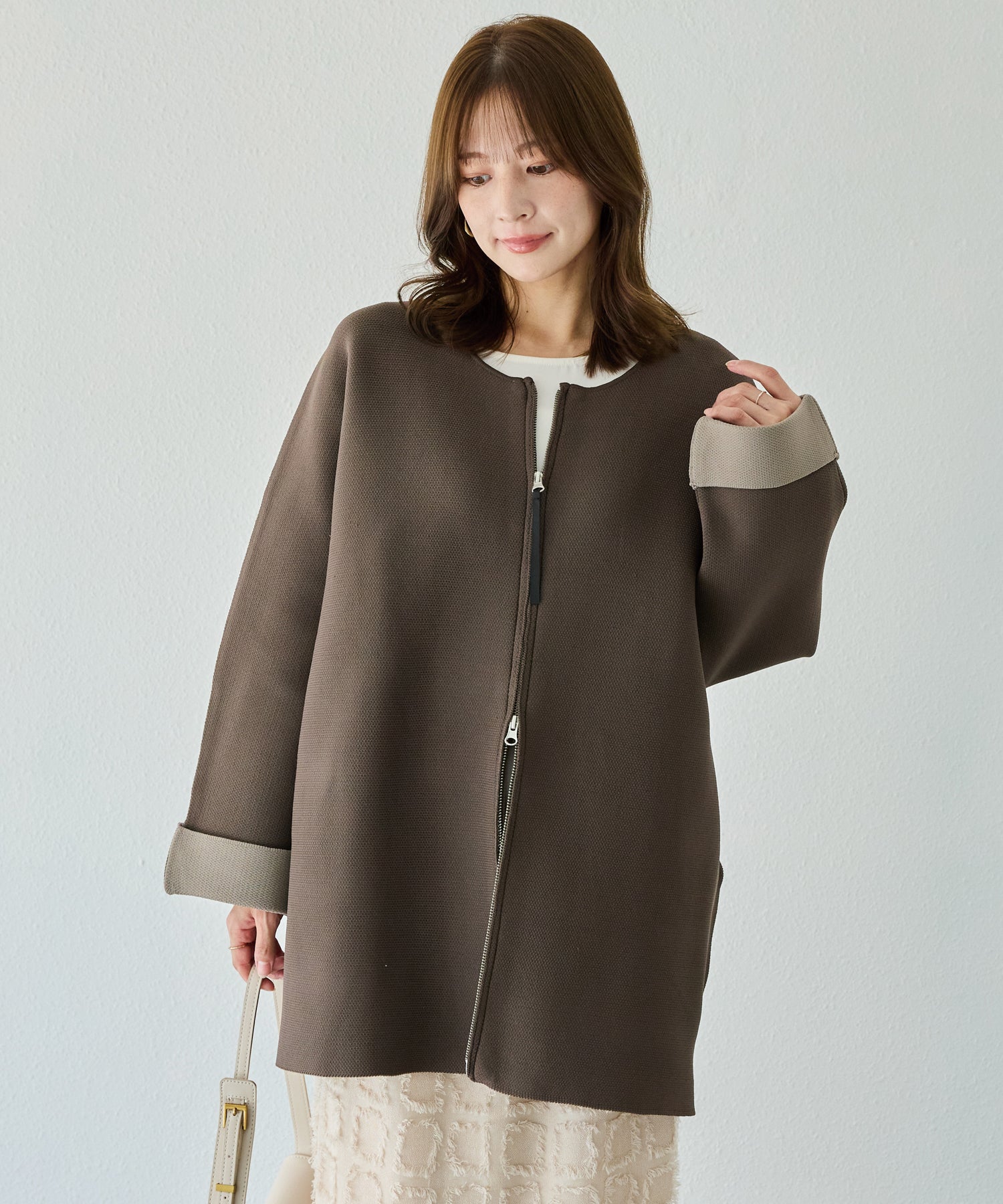 ブラウン　model:156cm 着用サイズ:F