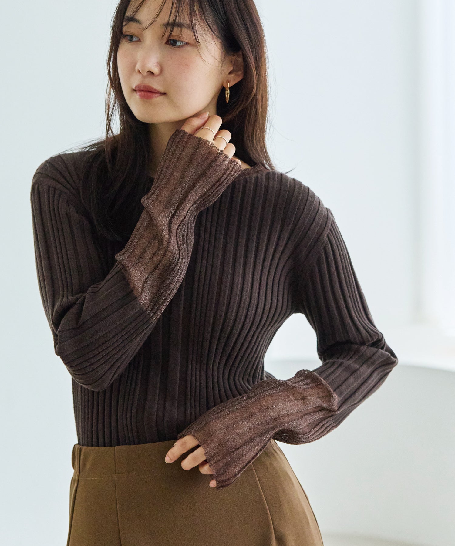 ブラウン　model:160cm 着用サイズ:F