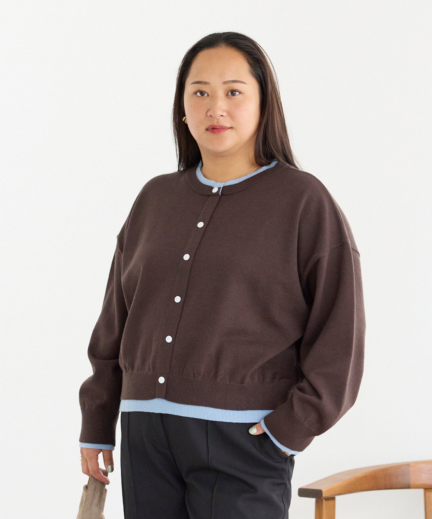 レイヤード風カーデライクトップス