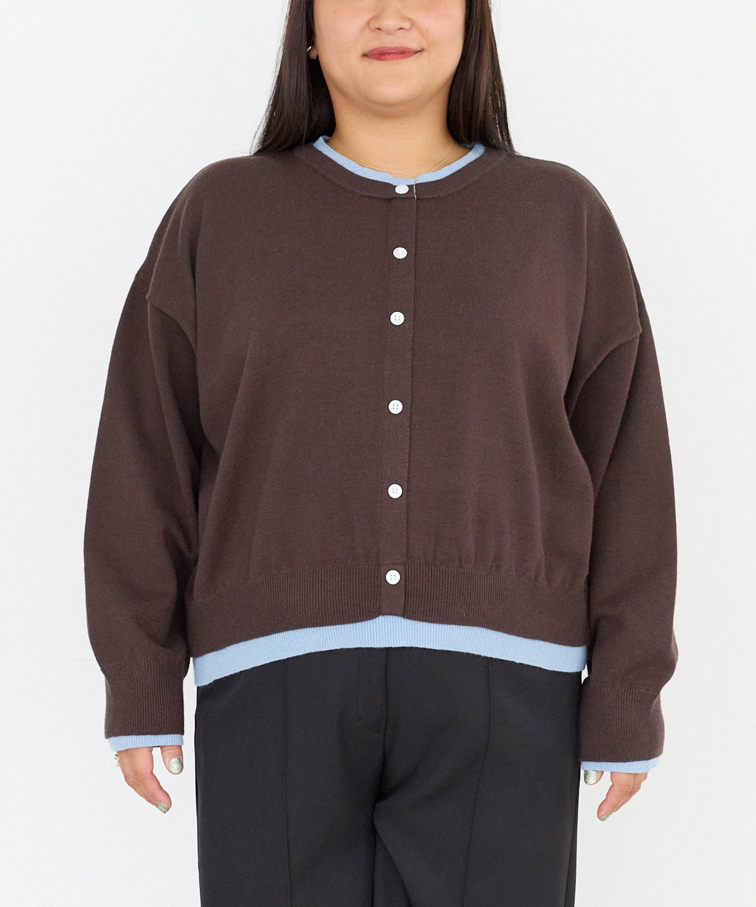 レイヤード風カーデライクトップス