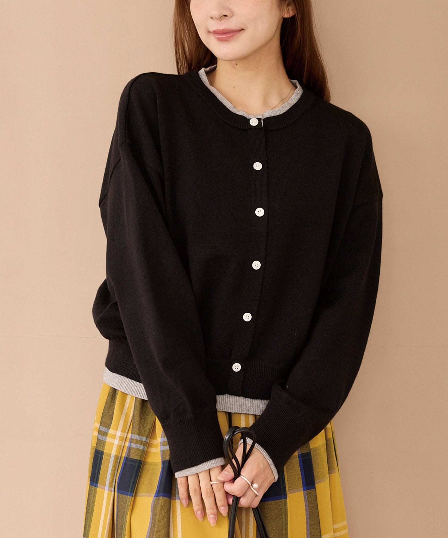 レイヤード風カーデライクトップス