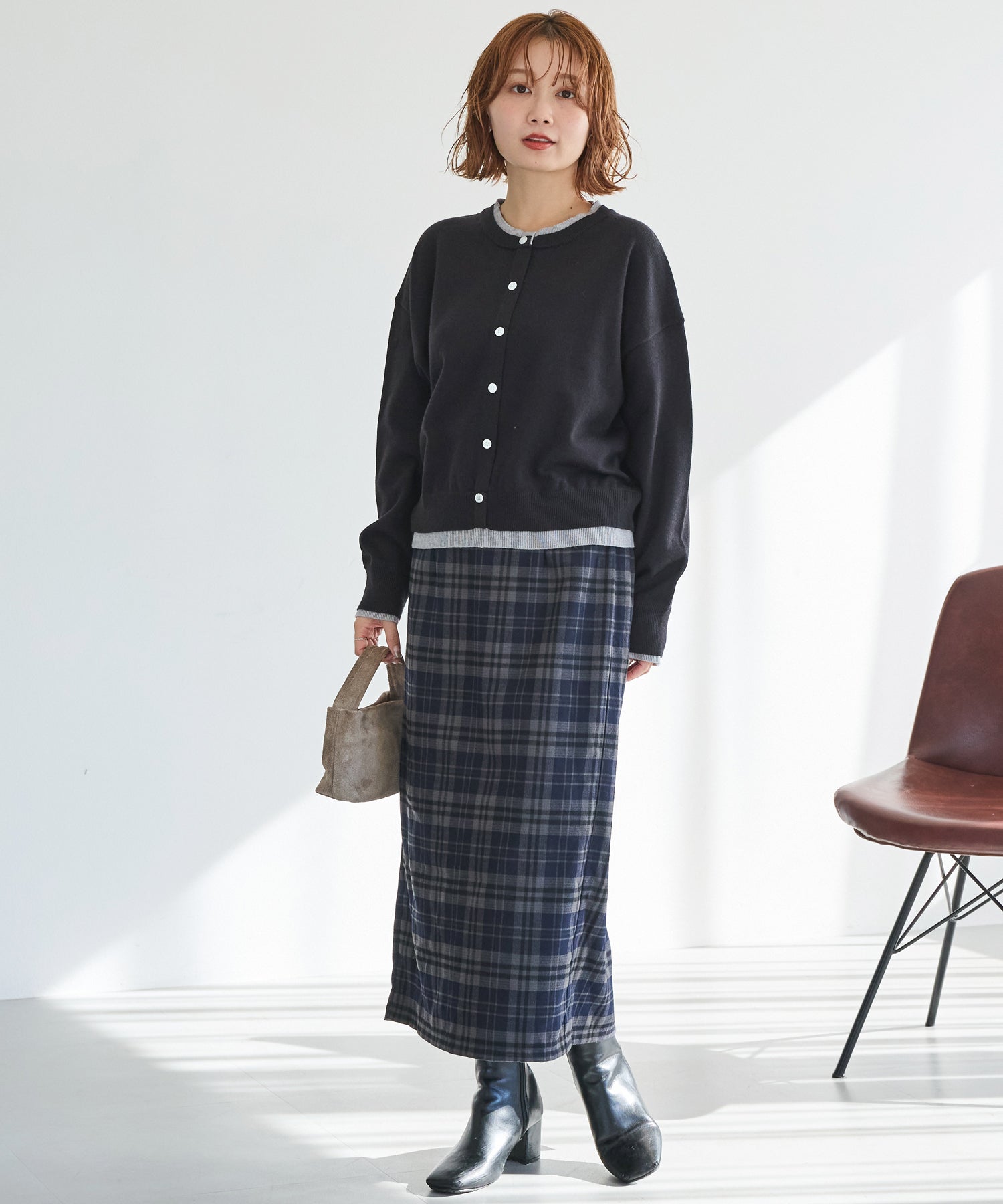 【洗える】レイヤード風カーデライクトップス