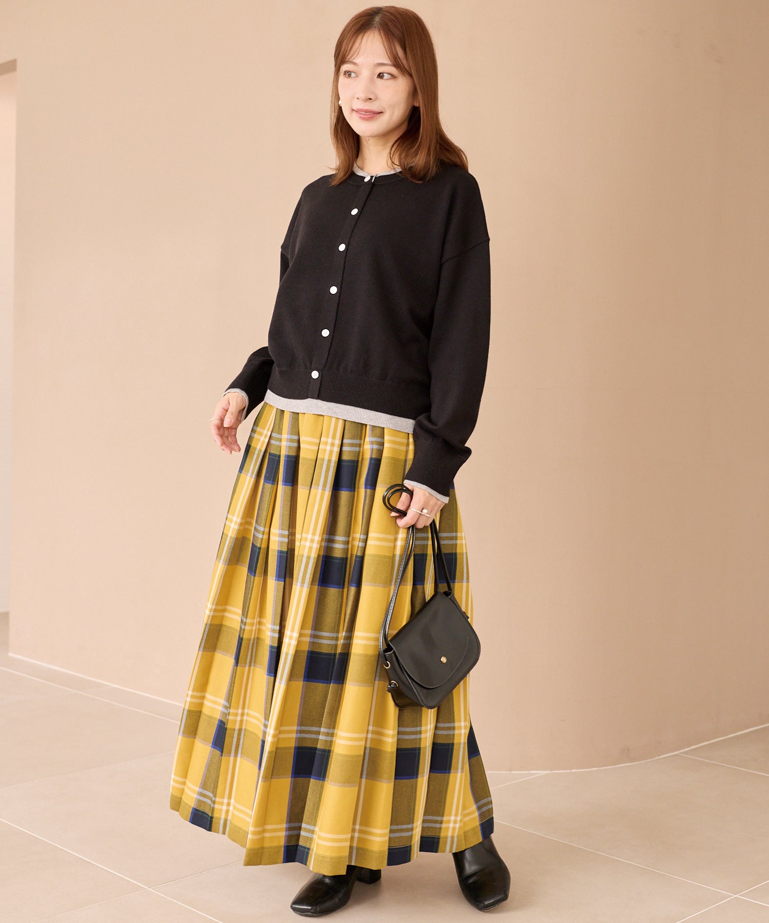 レイヤード風カーデライクトップス