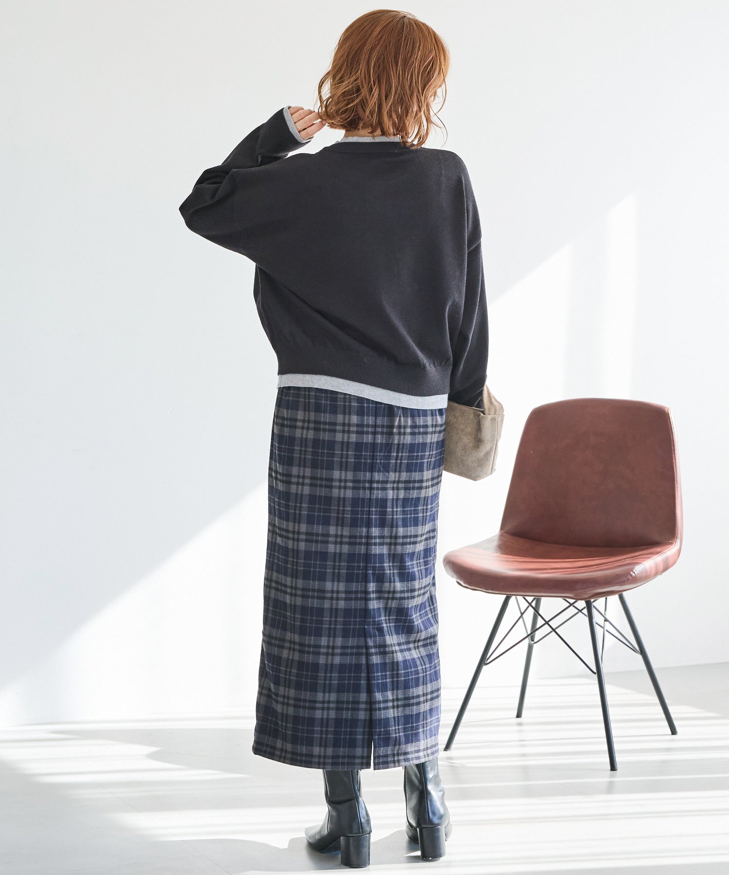 【洗える】レイヤード風カーデライクトップス