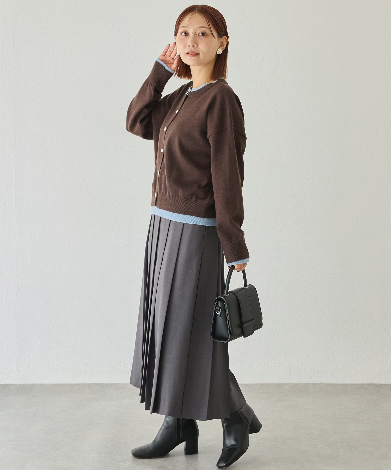 レイヤード風カーデライクトップス