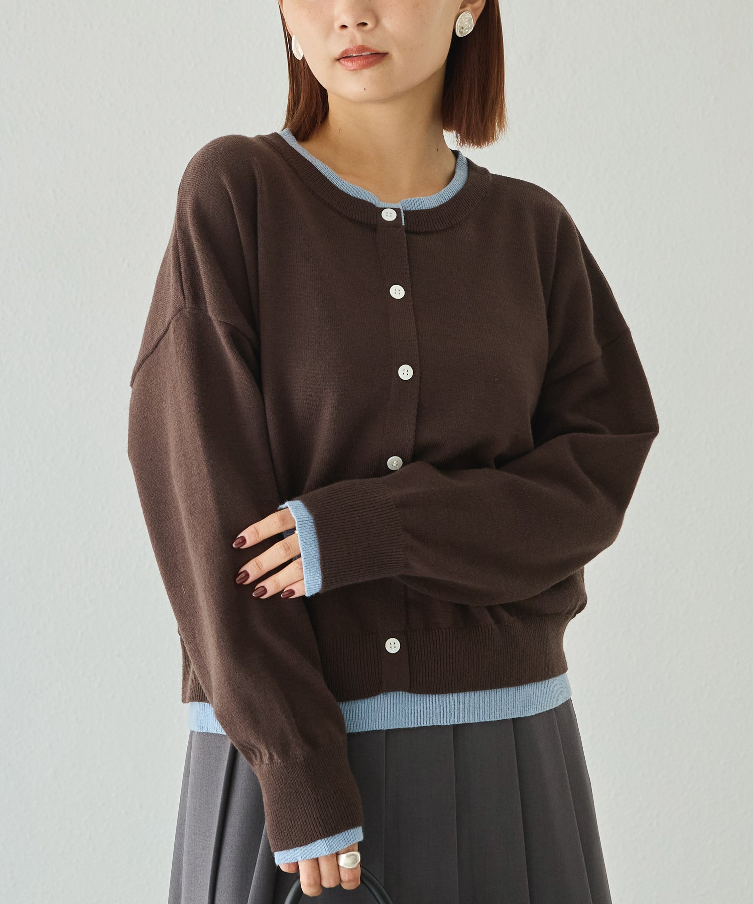 レイヤード風カーデライクトップス