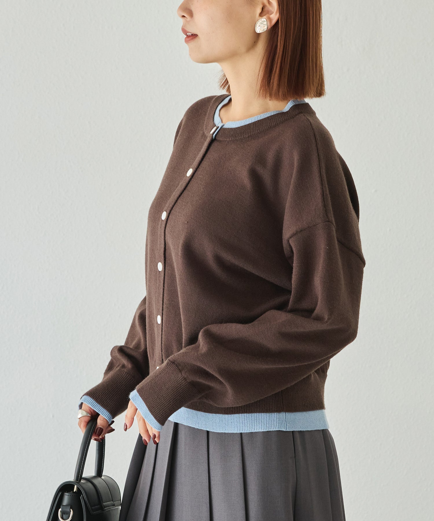 レイヤード風カーデライクトップス