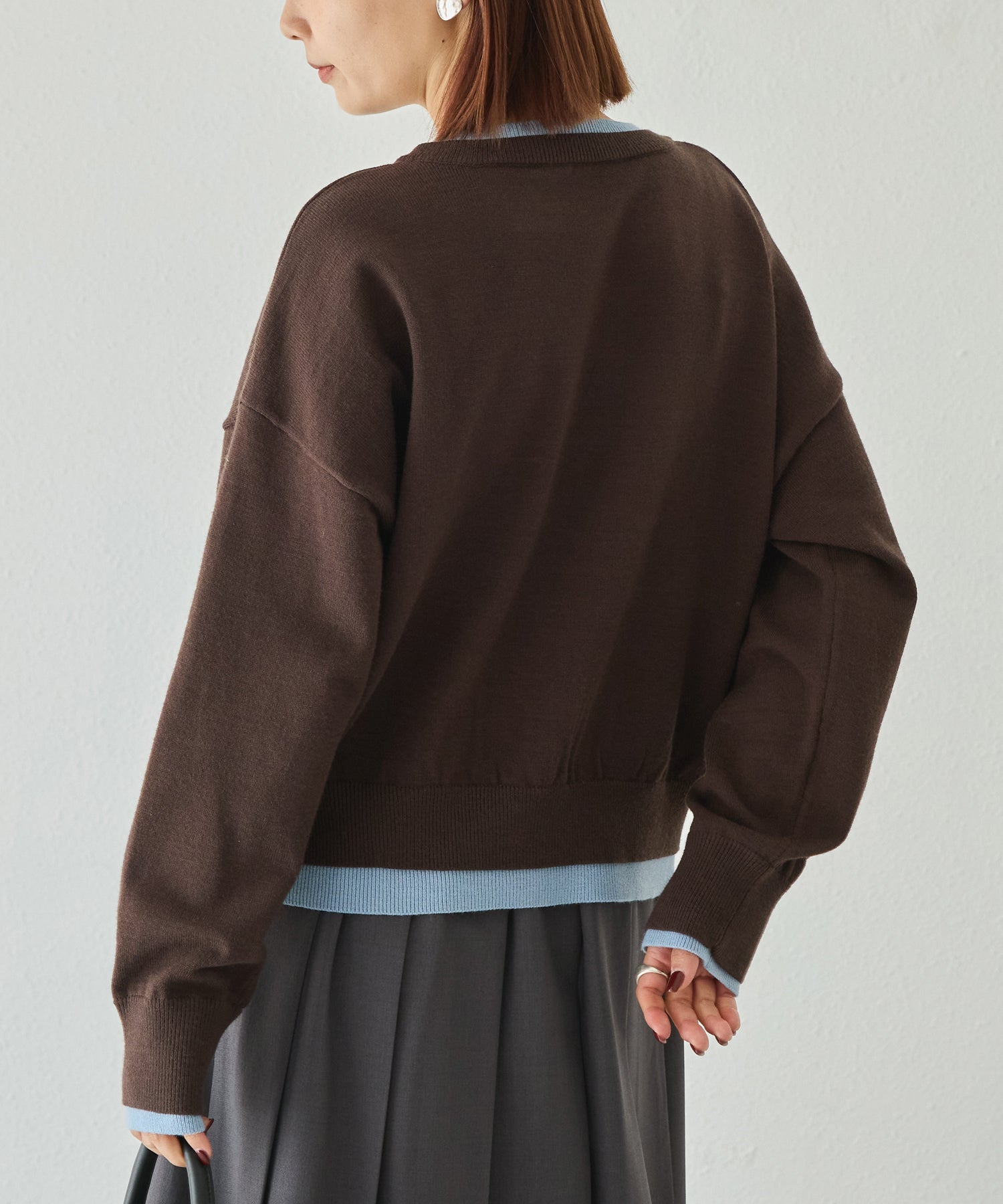 レイヤード風カーデライクトップス