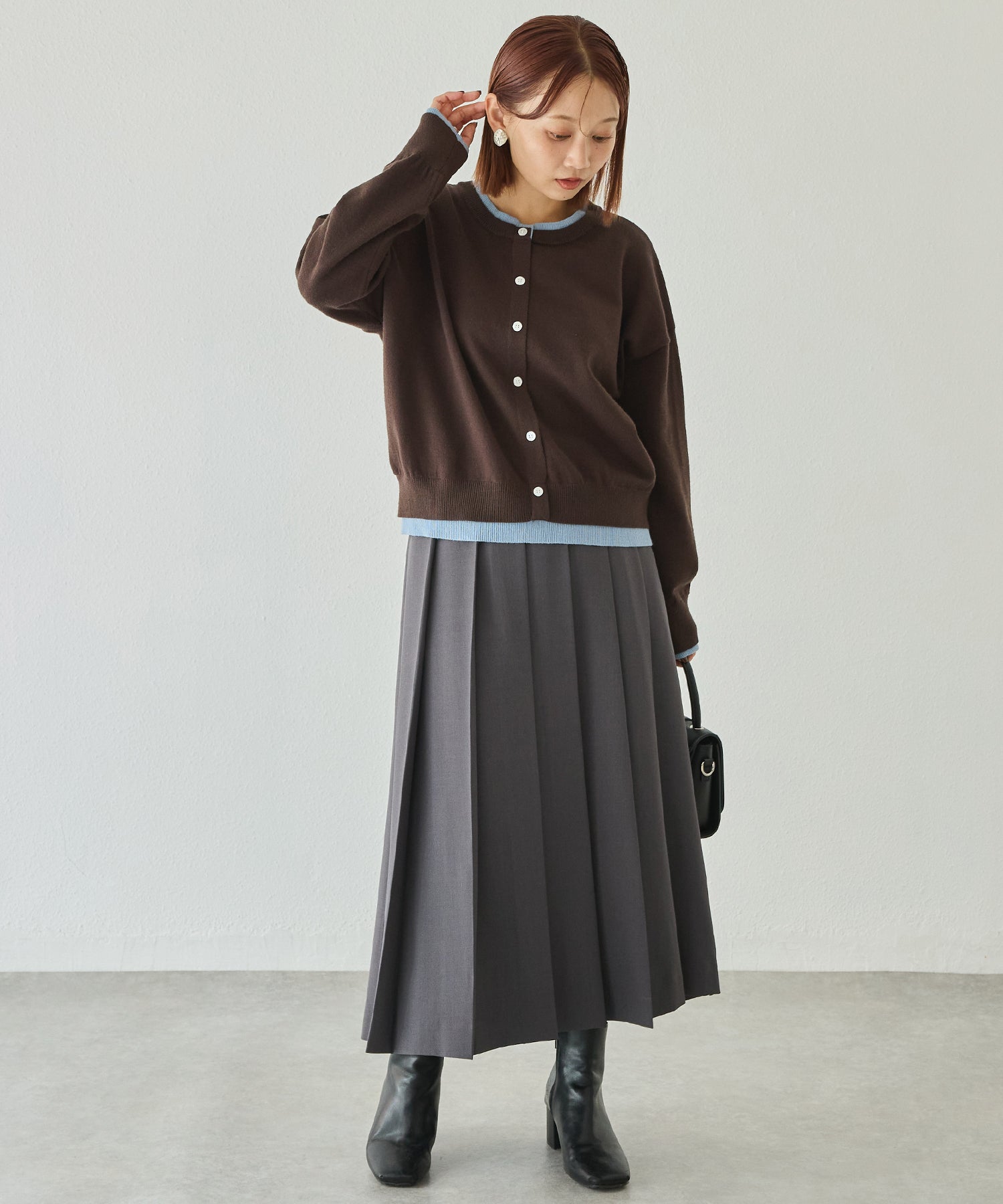 レイヤード風カーデライクトップス