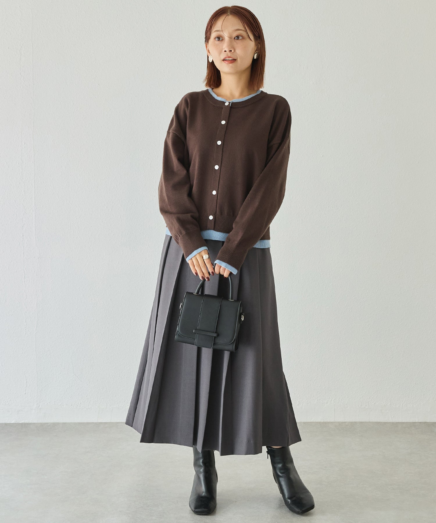 レイヤード風カーデライクトップス