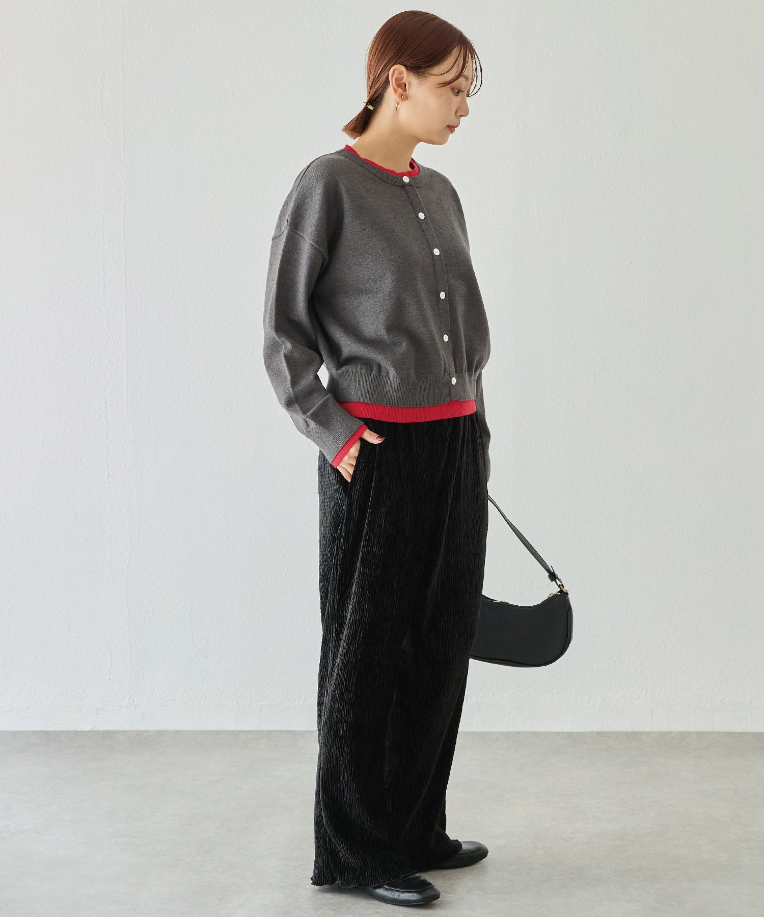 レイヤード風カーデライクトップス