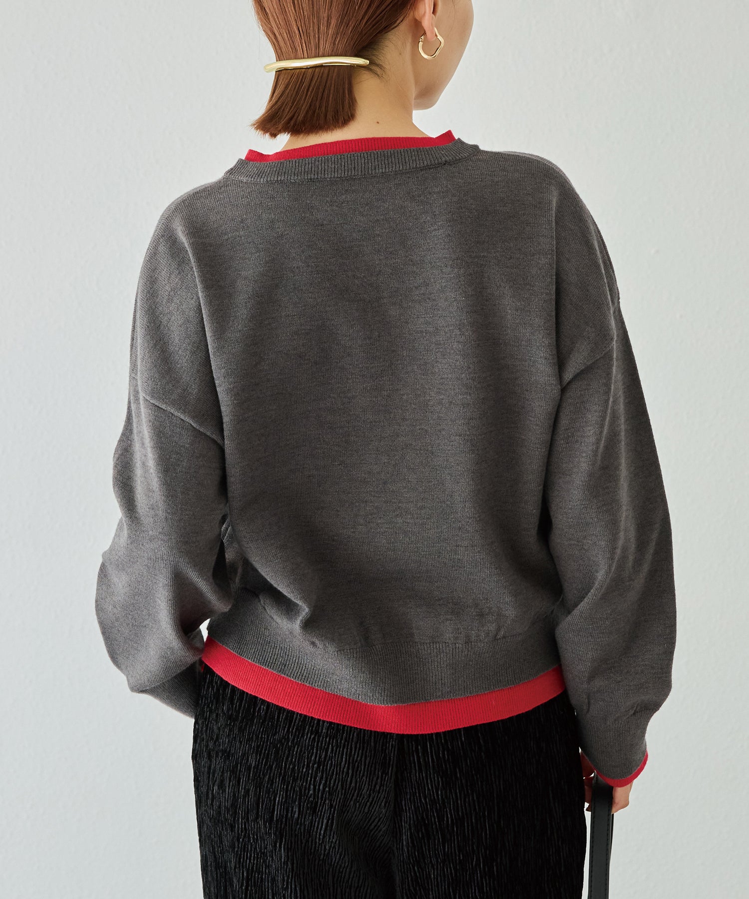 レイヤード風カーデライクトップス