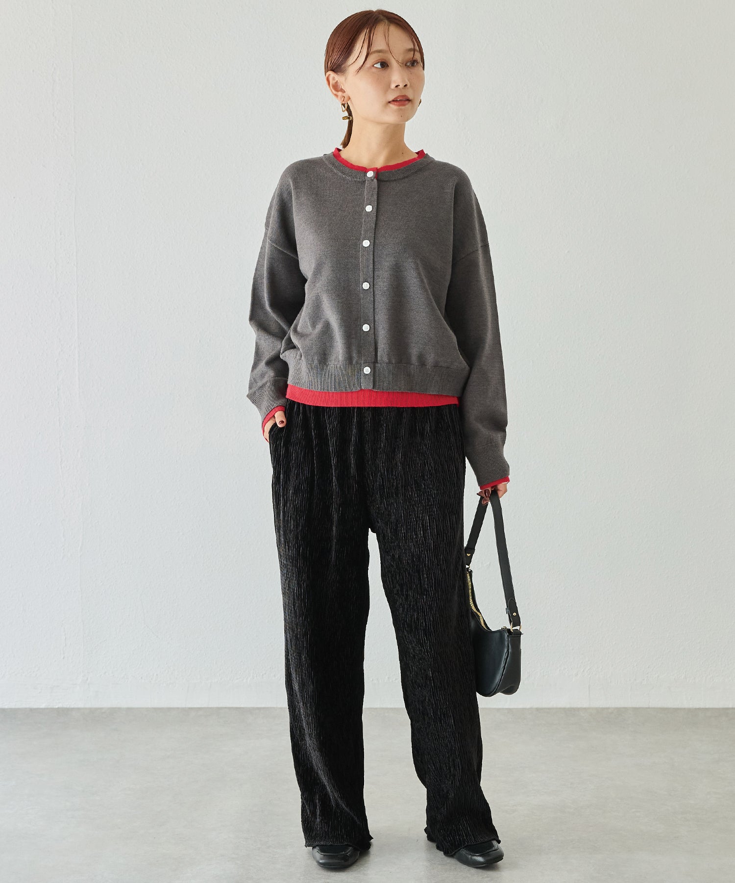 レイヤード風カーデライクトップス