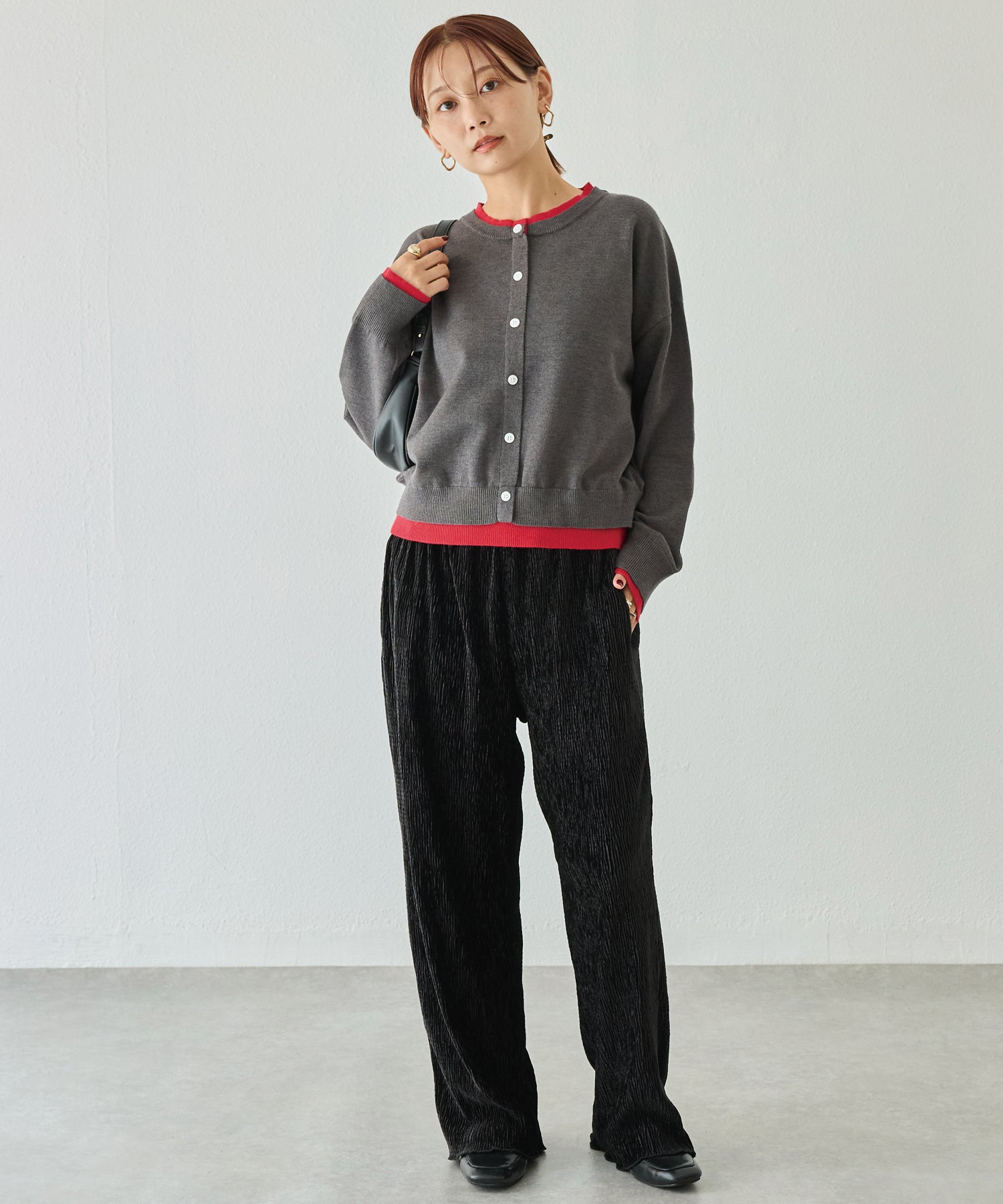 レイヤード風カーデライクトップス