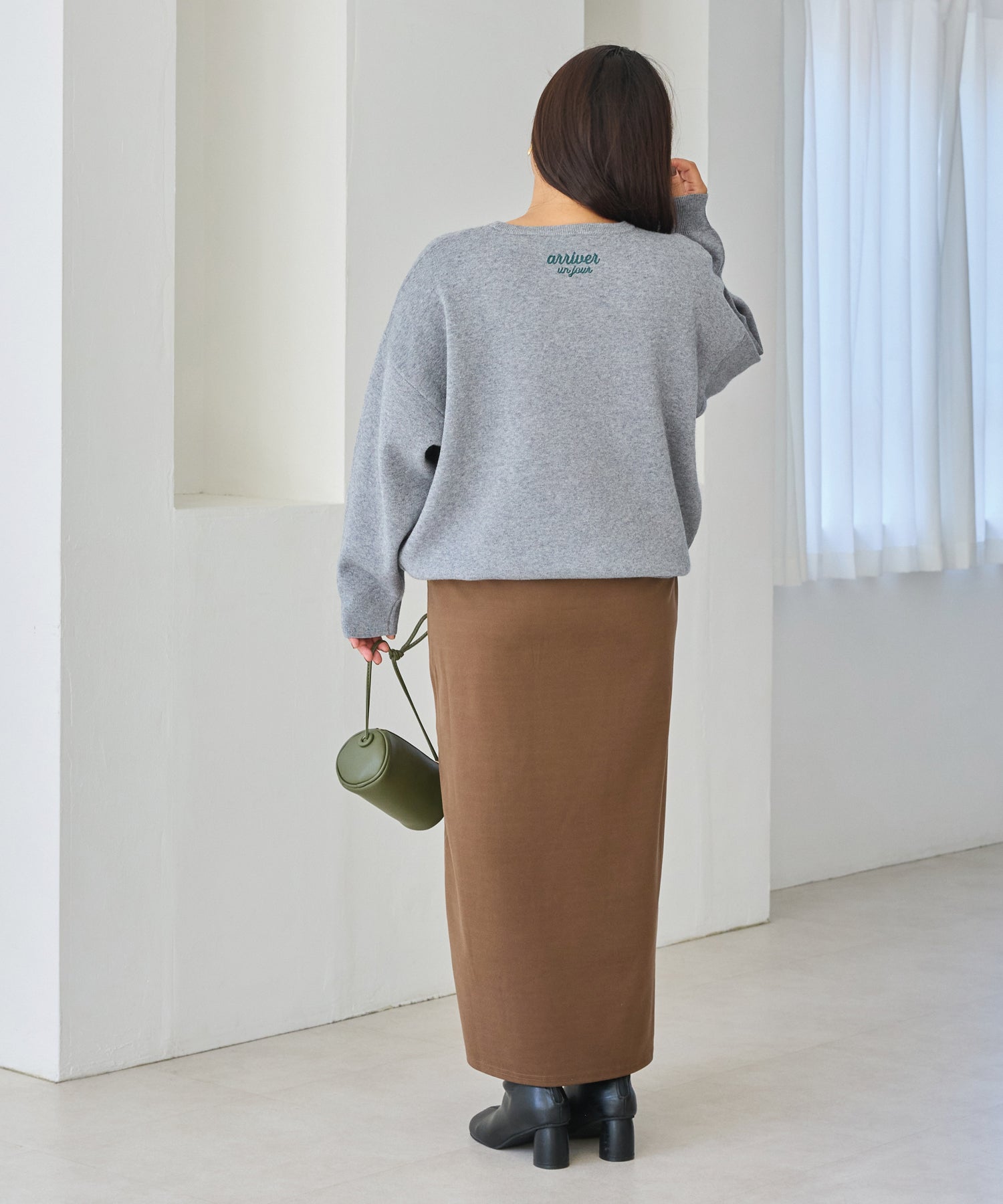 グレー　model:161cm 着用サイズ:3L