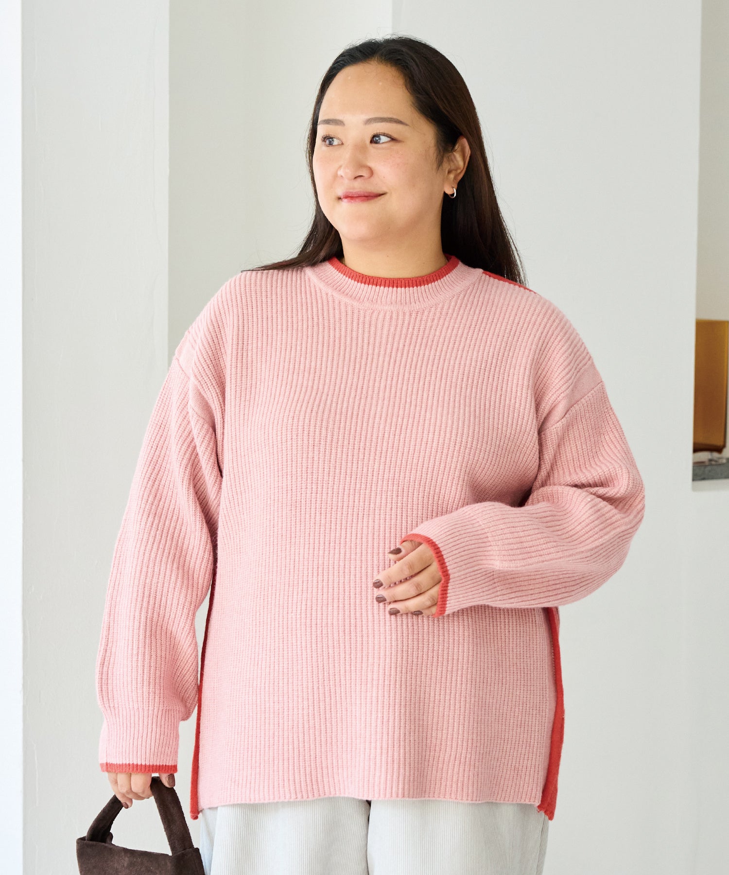 ピンク　model:161cm 着用サイズ:3L