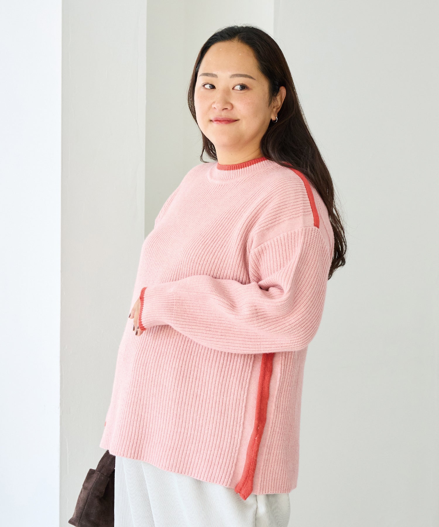 ピンク　model:161cm 着用サイズ:3L