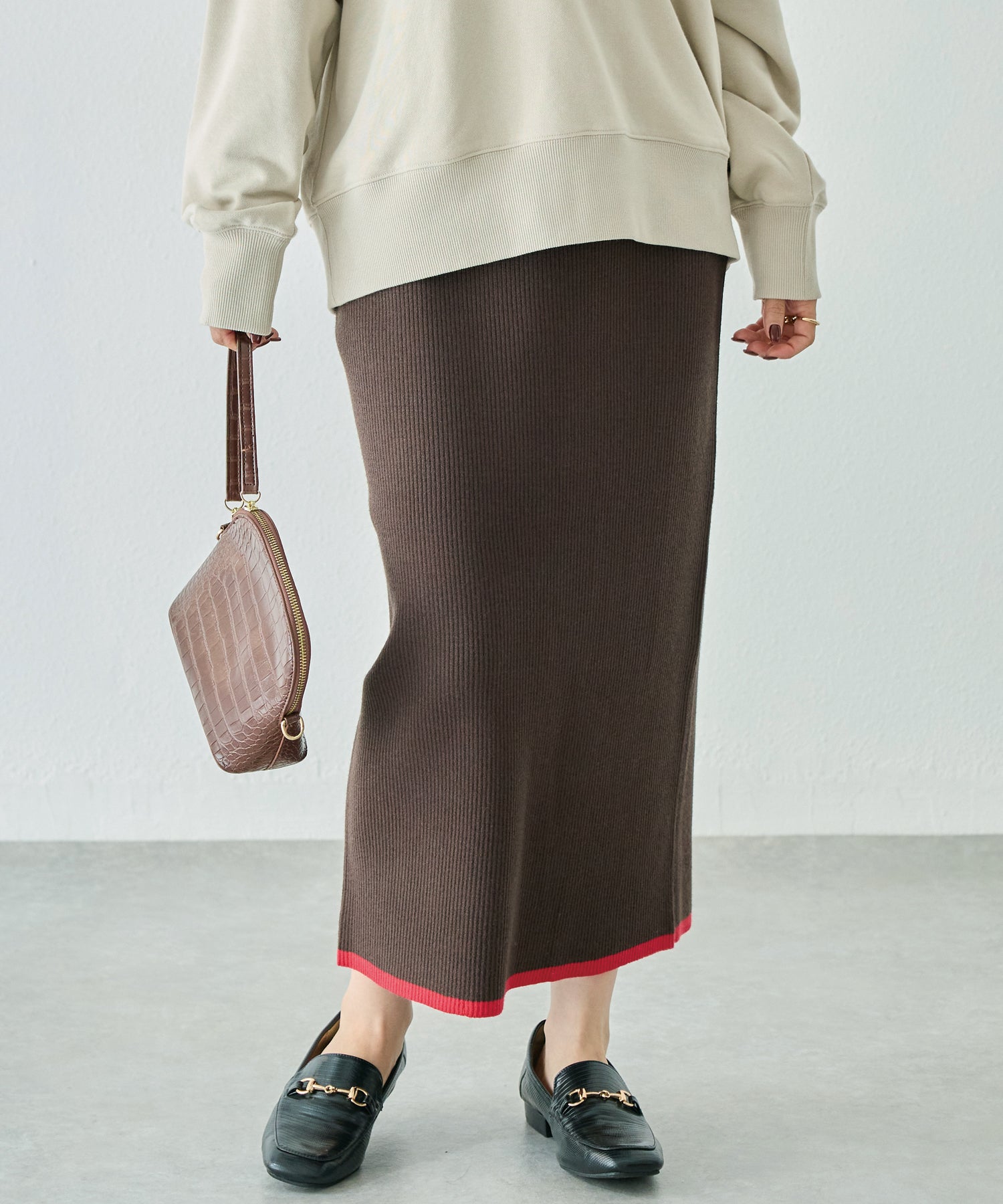 ブラウン　model:156cm 着用サイズ:F