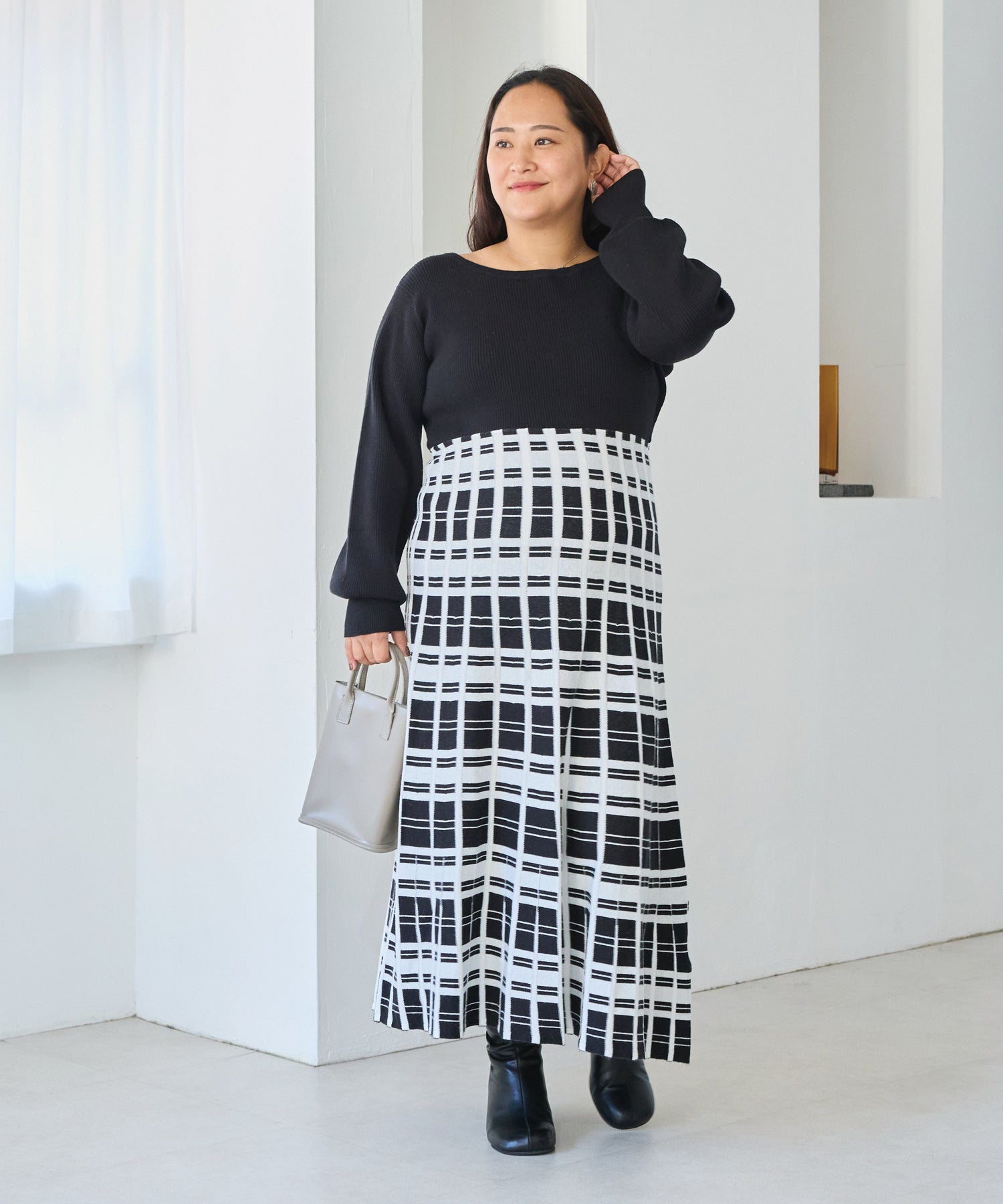 ブラック　model:161cm 着用サイズ:3L