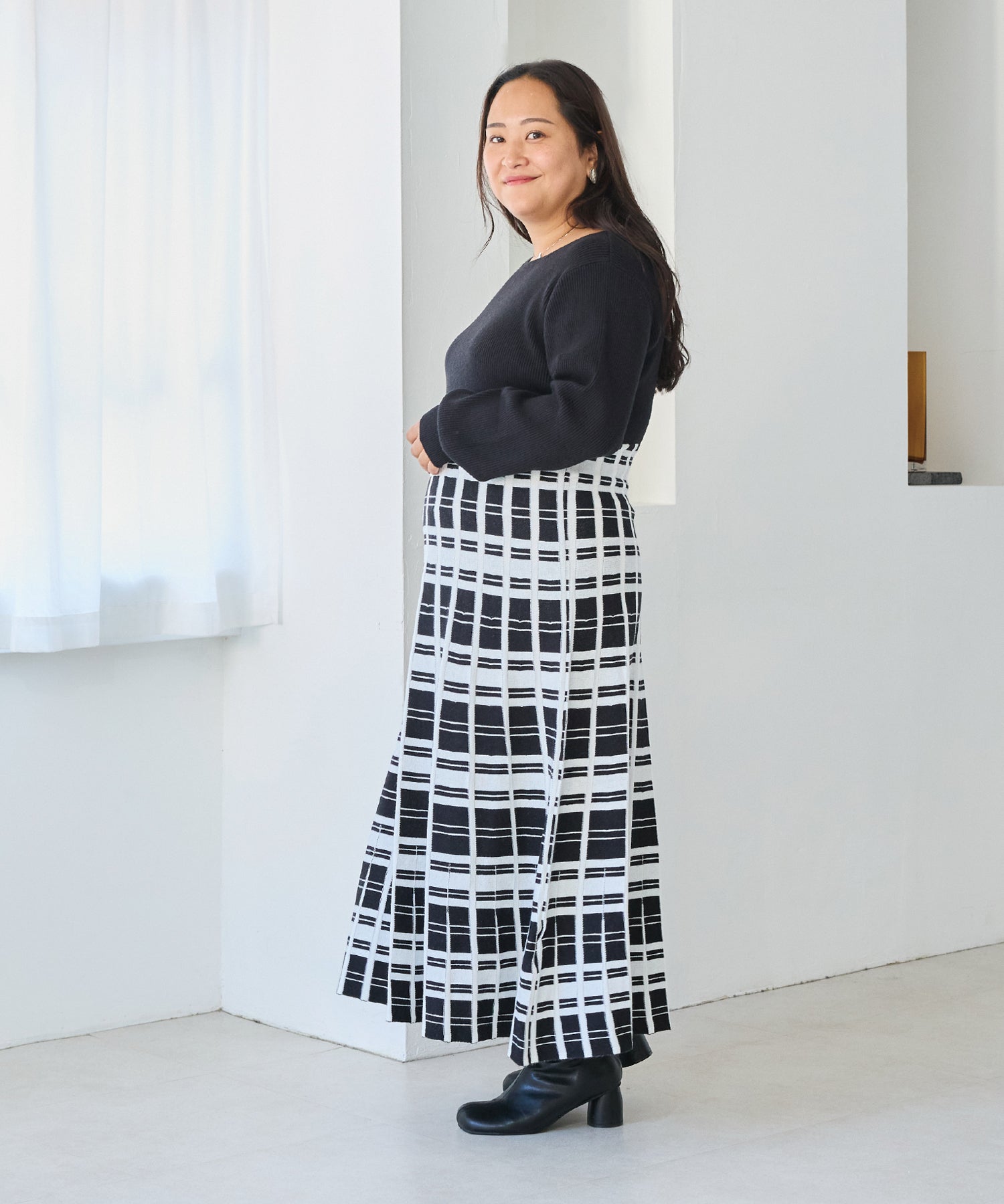 ブラック　model:161cm 着用サイズ:3L