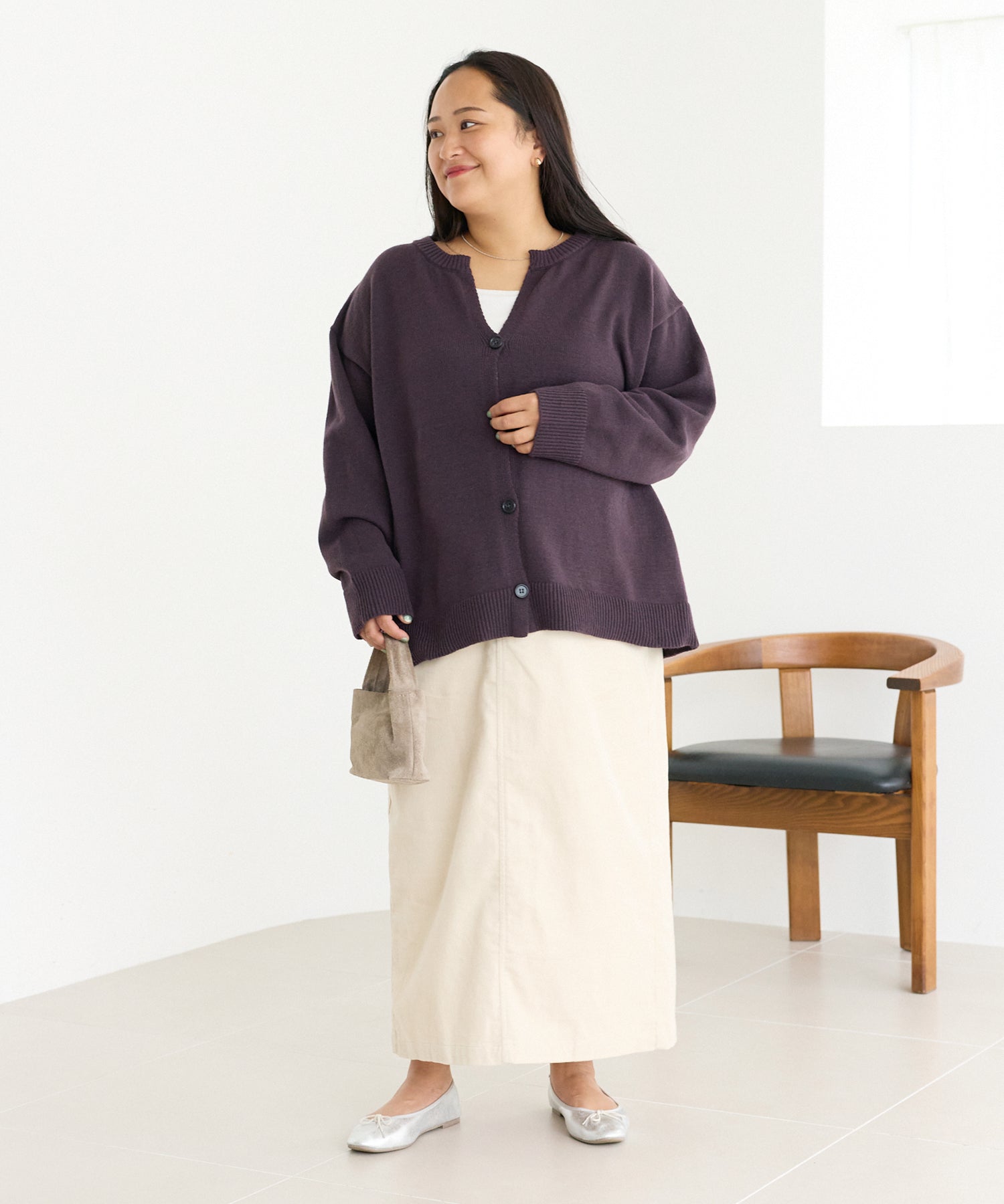 ブラウン　model:161cm 着用サイズ:3L