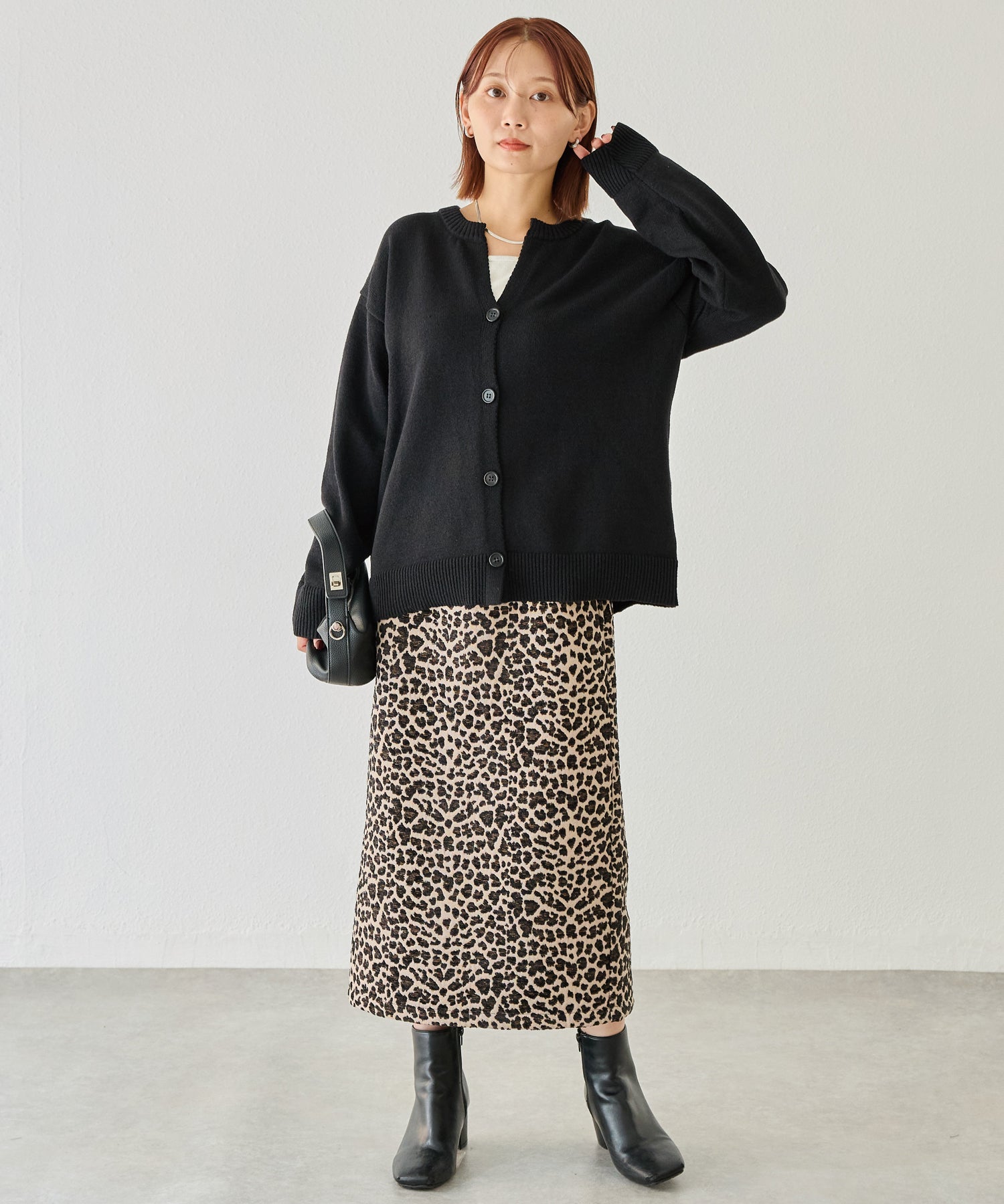 スキッパーニットカーデ