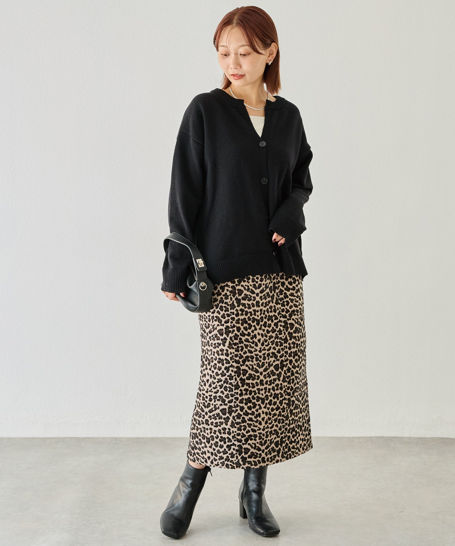 スキッパーニットカーデ