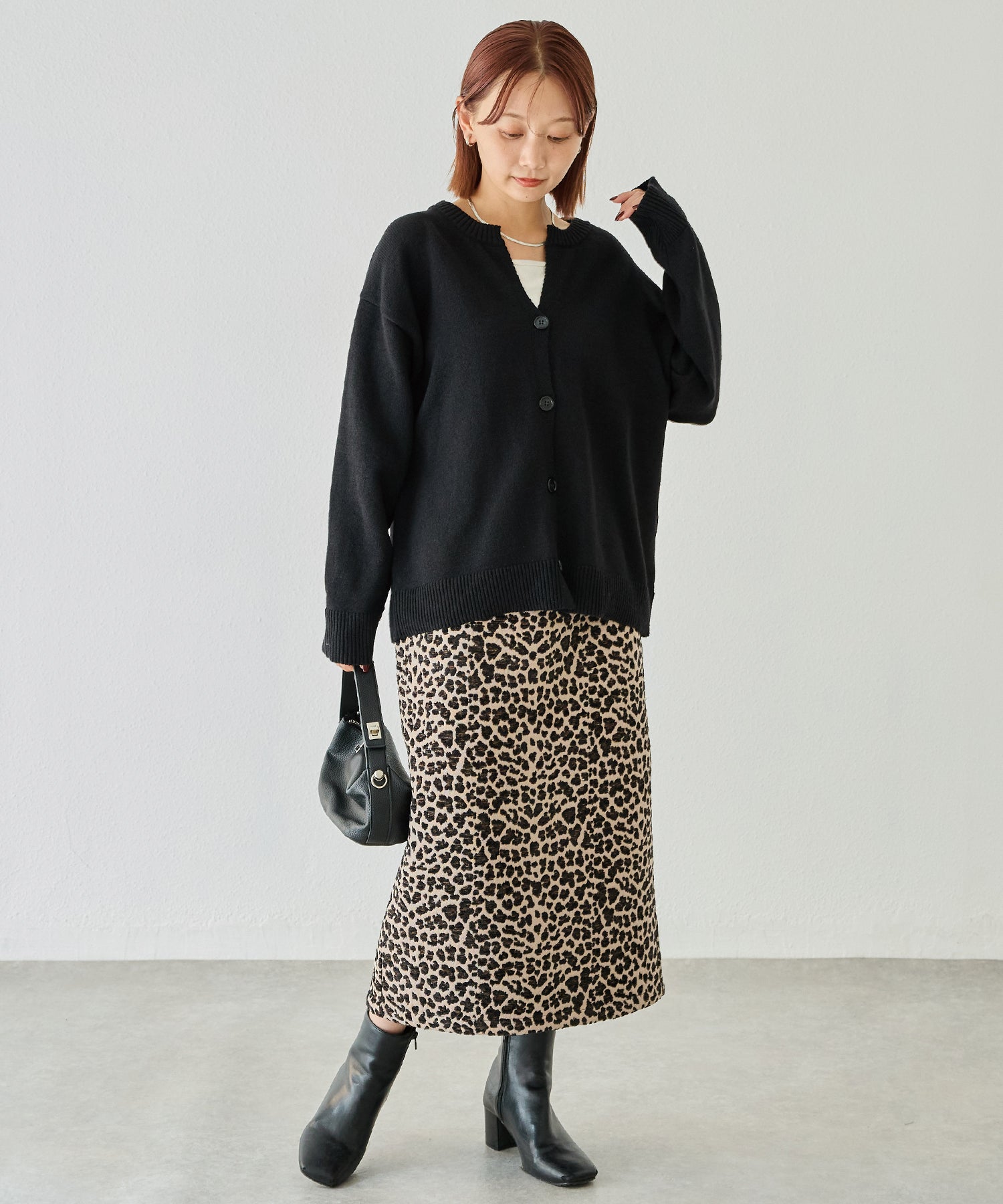 スキッパーニットカーデ