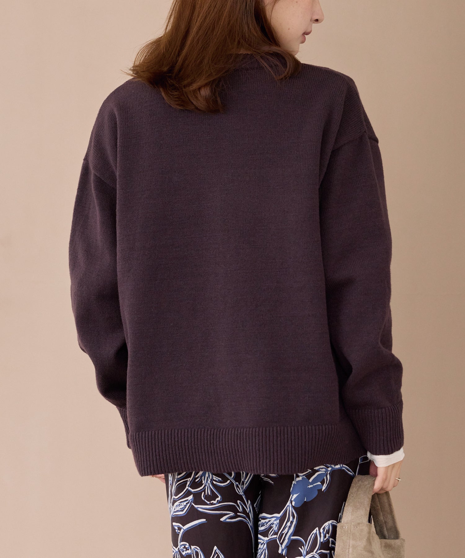 スキッパーニットカーデ