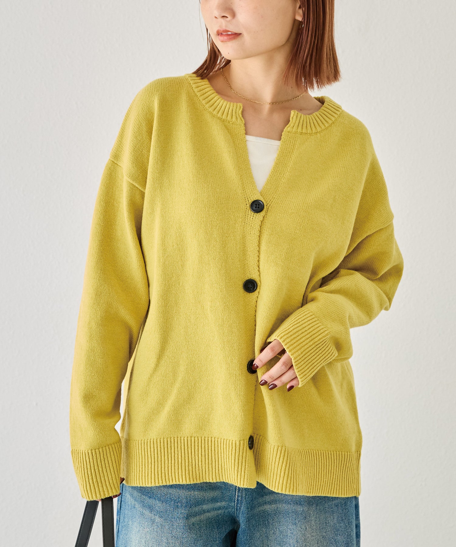 スキッパーニットカーデ