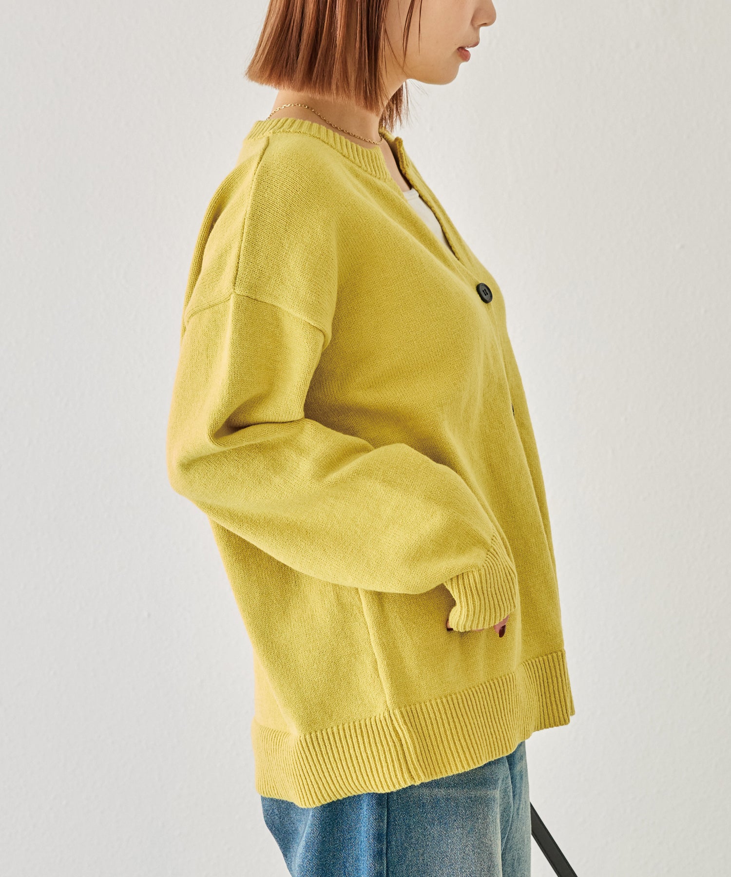 スキッパーニットカーデ