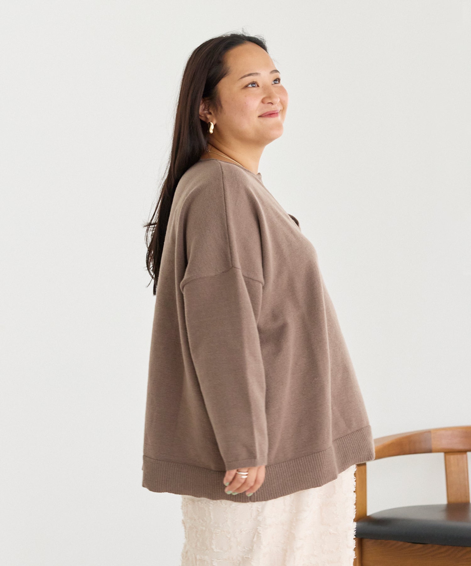 ブラウン　model:161cm 着用サイズ:3L