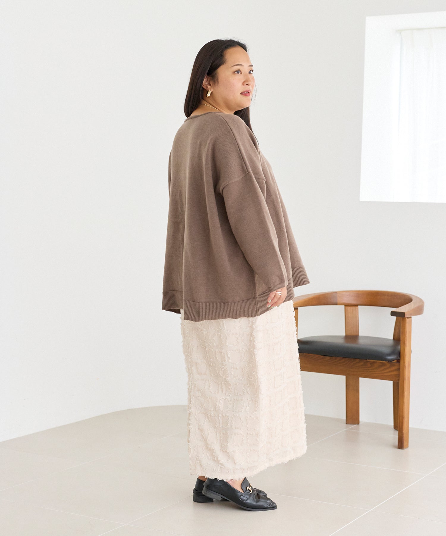 ブラウン　model:161cm 着用サイズ:3L