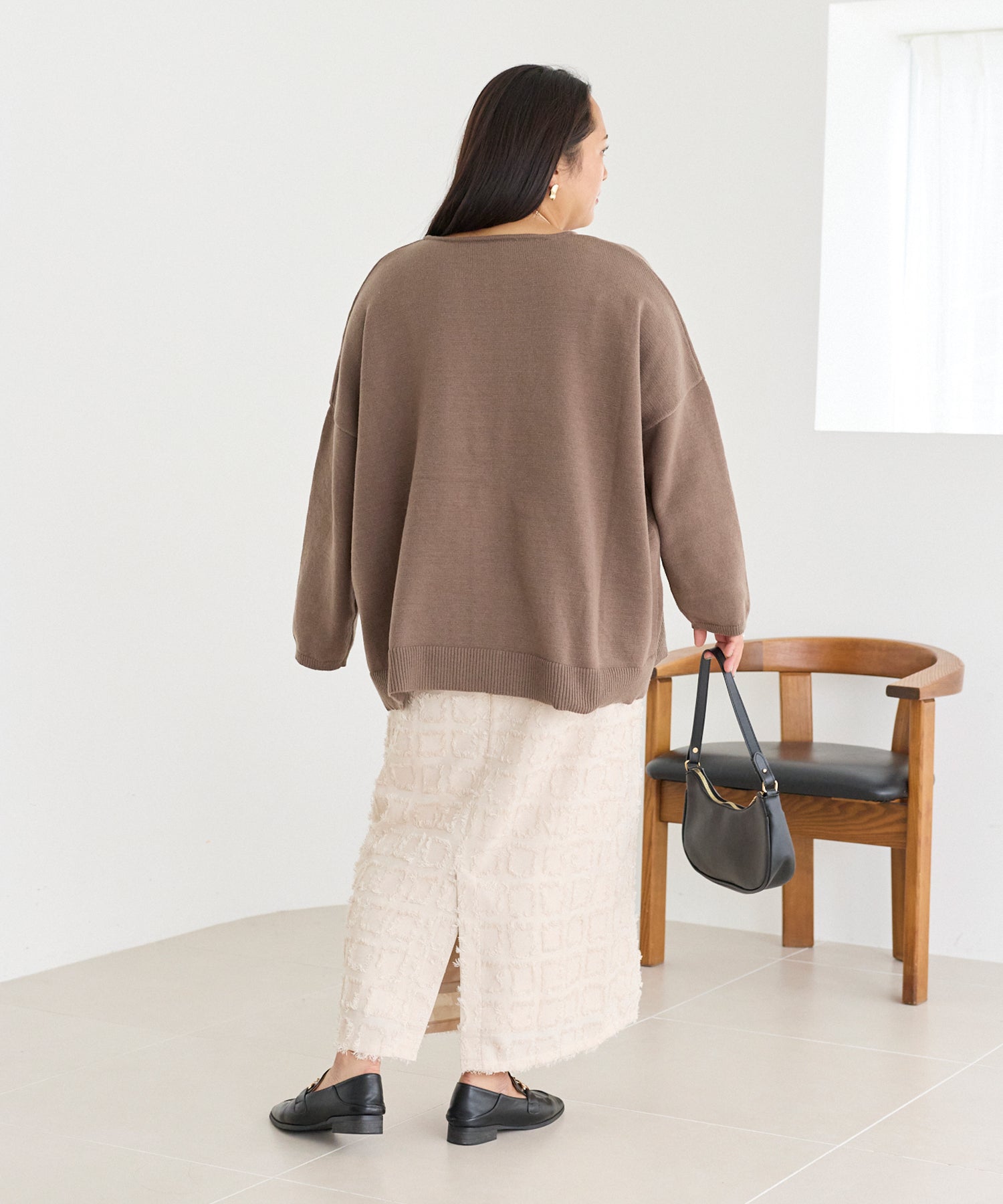 ブラウン　model:161cm 着用サイズ:3L