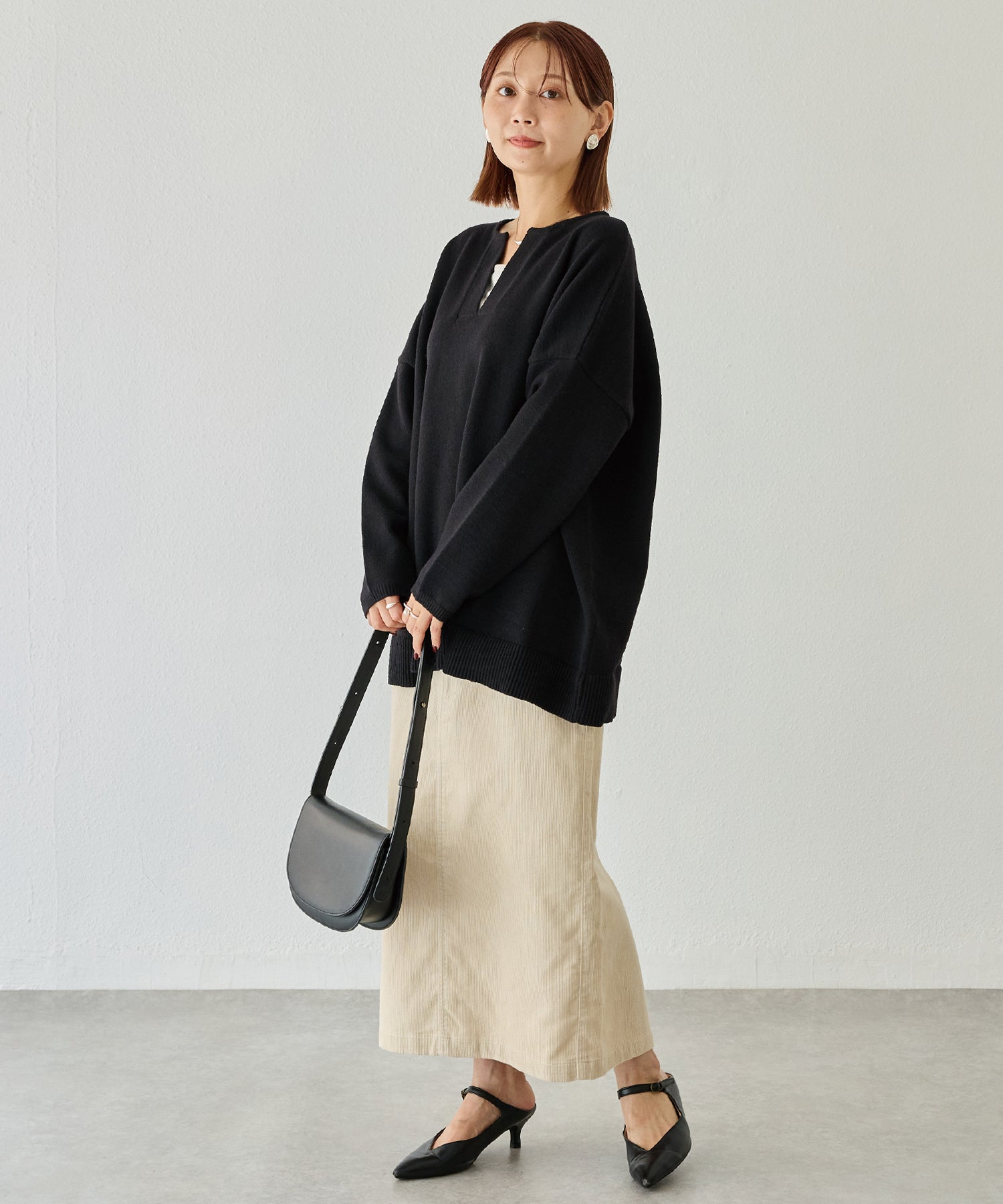 スキッパーニットプルオーバー