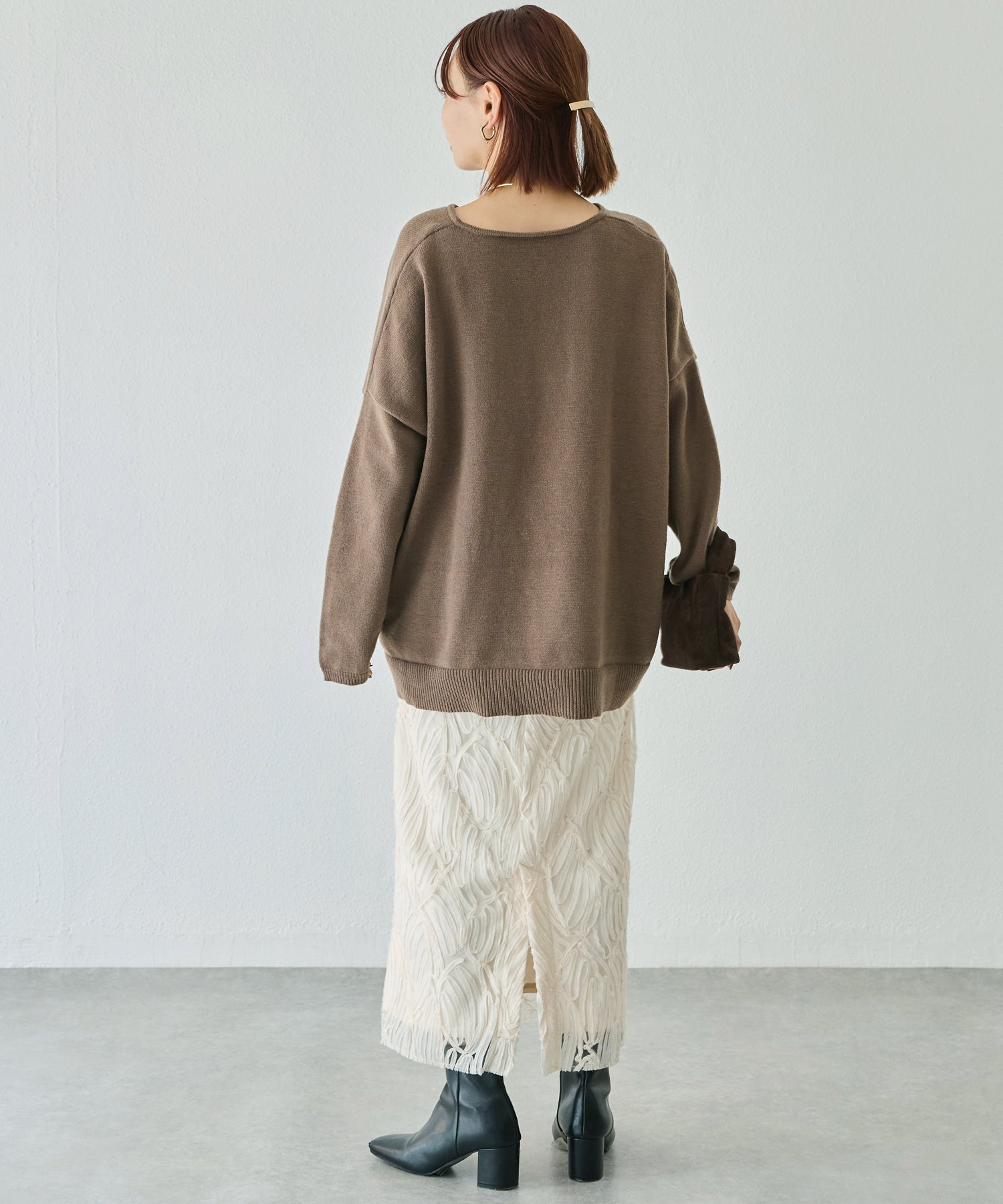 スキッパーニットプルオーバー