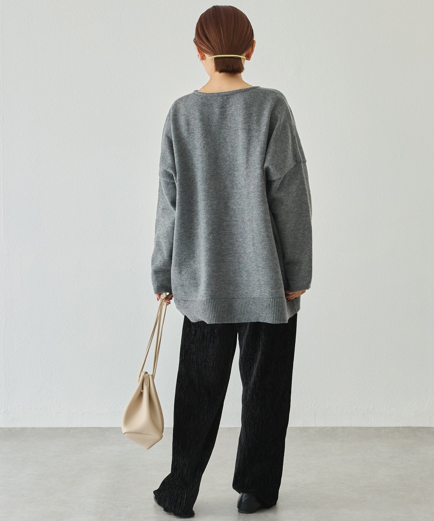 スキッパーニットプルオーバー