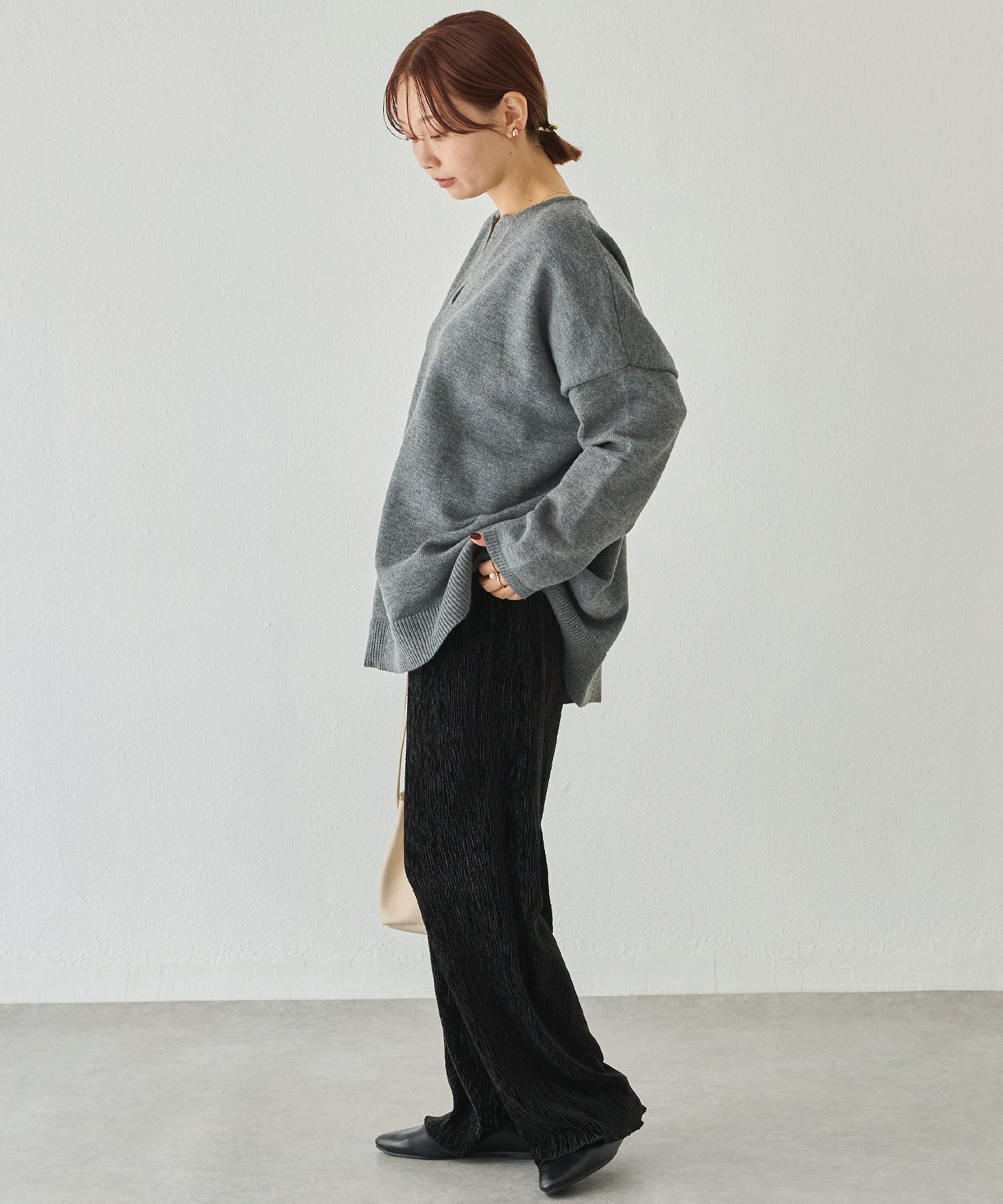 スキッパーニットプルオーバー