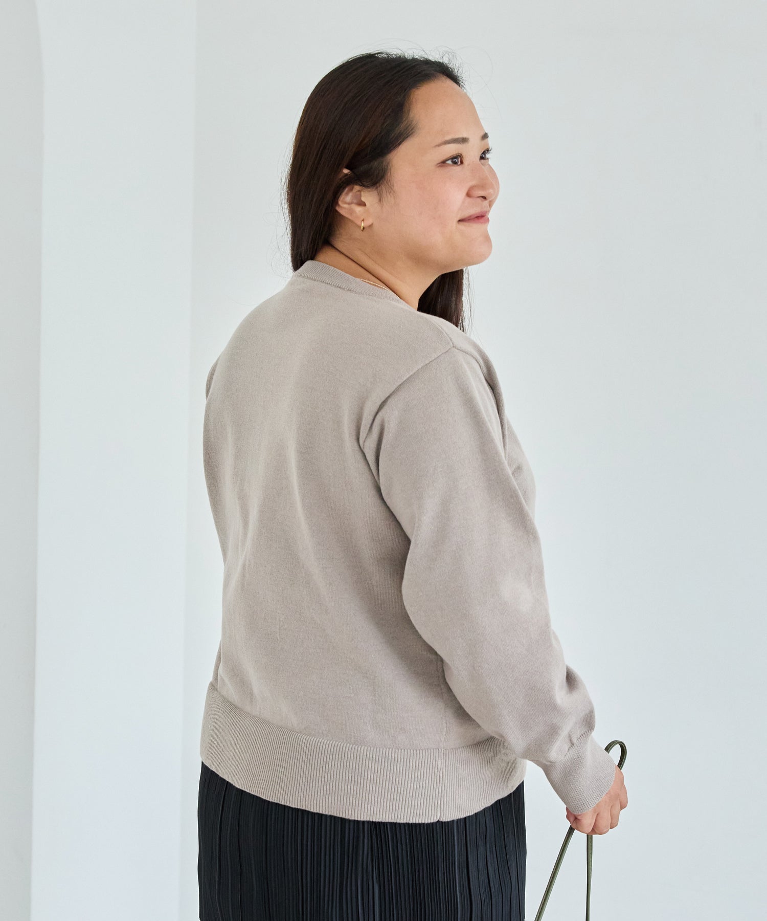 グレージュ　model:161cm 着用サイズ:3L