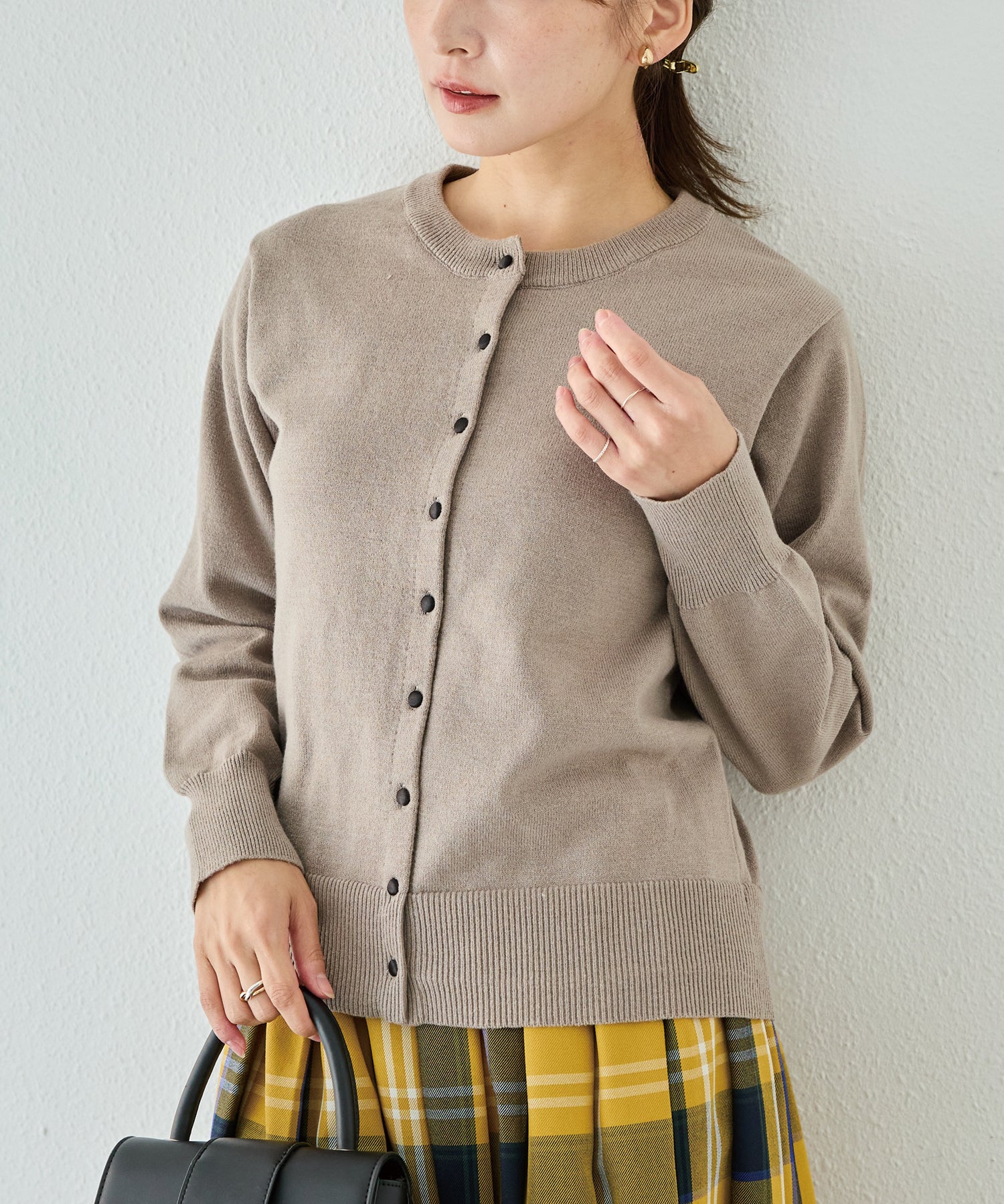 グレージュ　model:156cm 着用サイズ:F