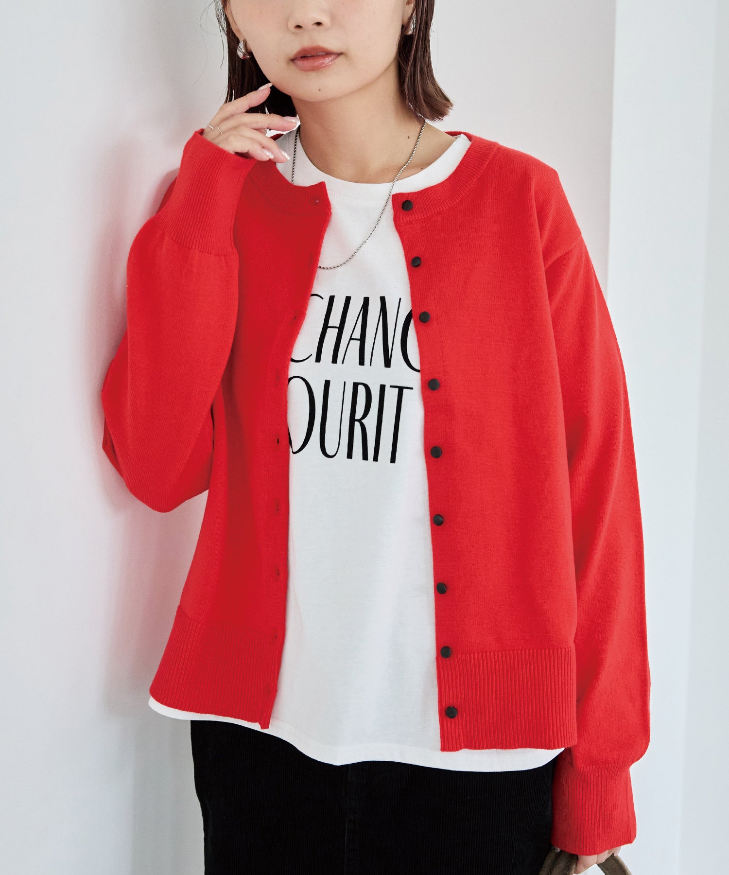 レッド　model:156cm 着用サイズ:F