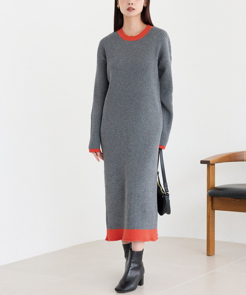 チャコールグレー　model:160cm 着用サイズ:F